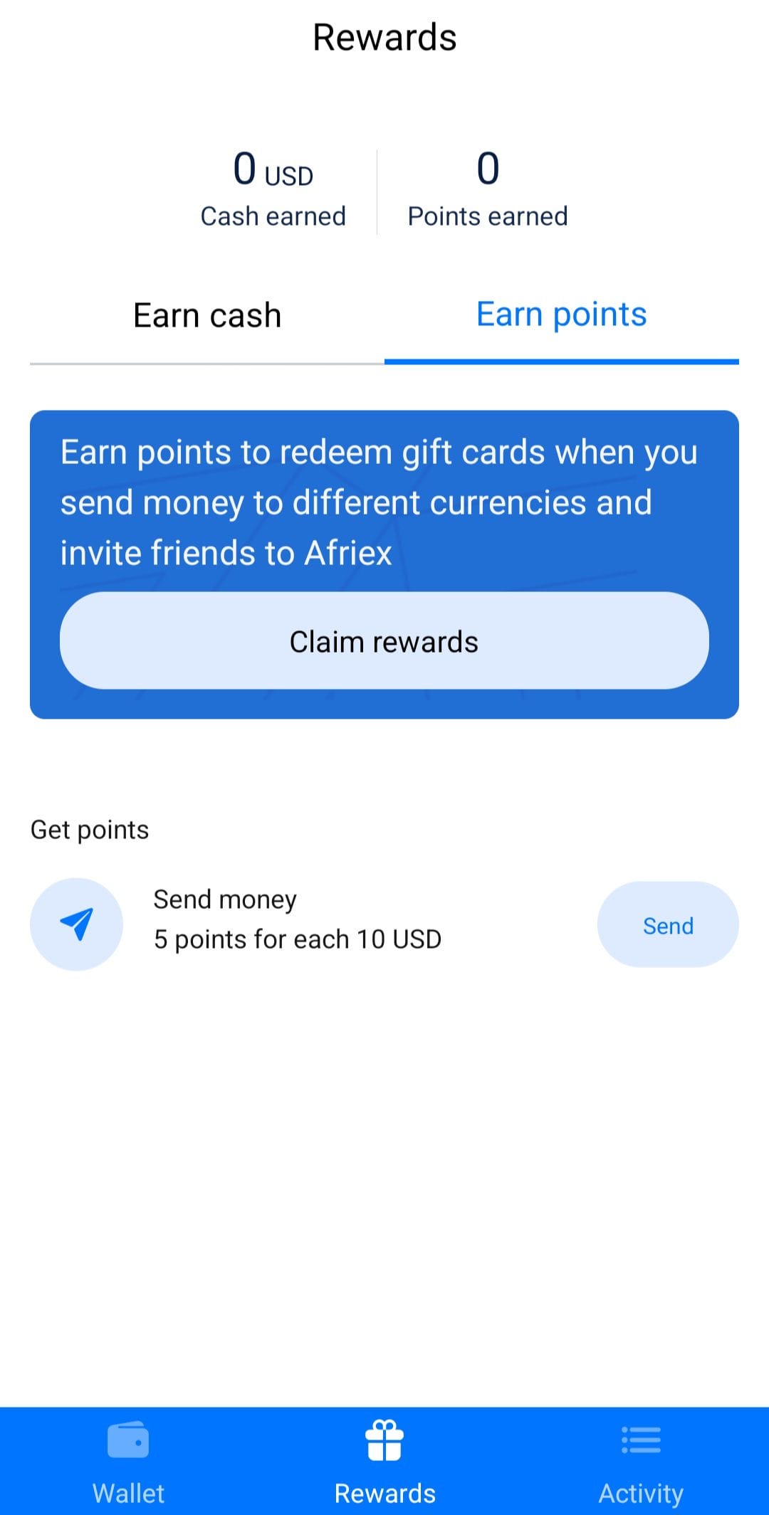 Afriex Earn Rewards