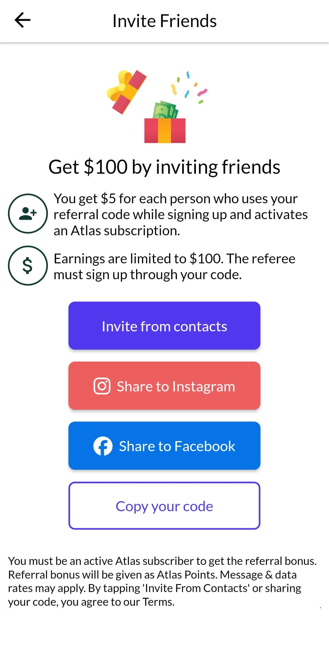 Atlas Referral Code