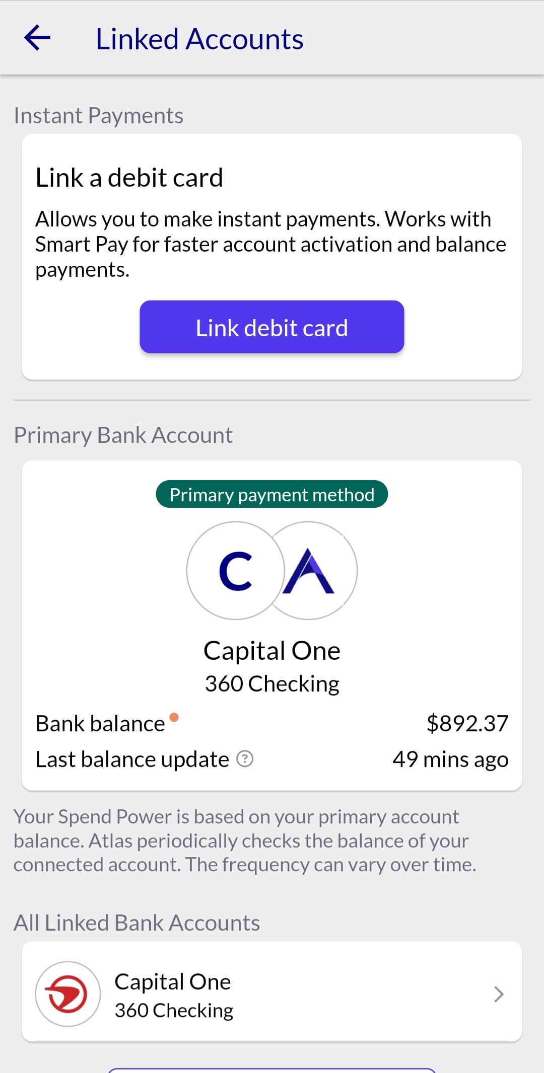 Atlas Link Accounts