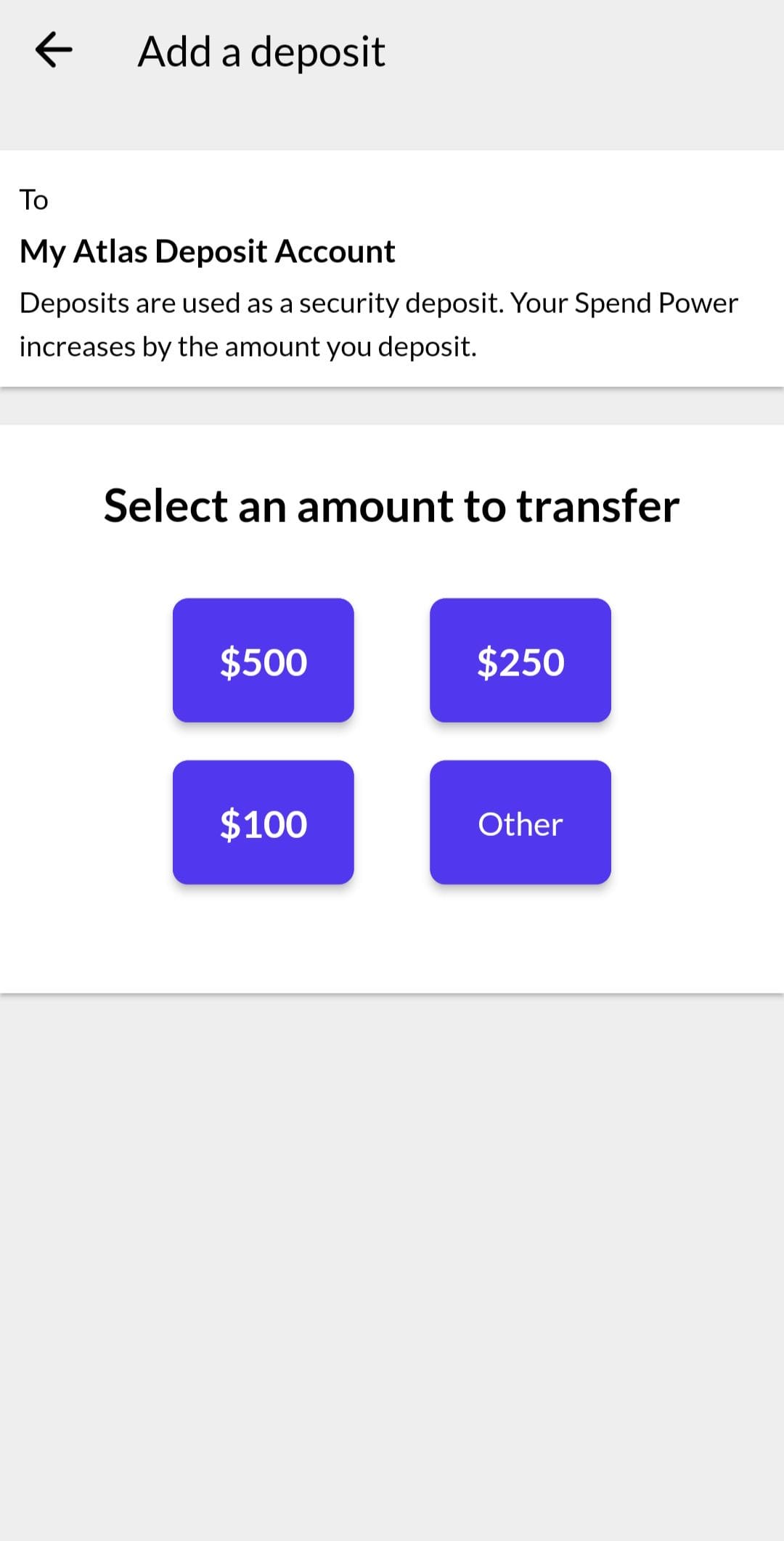 Atlas Add A Deposit