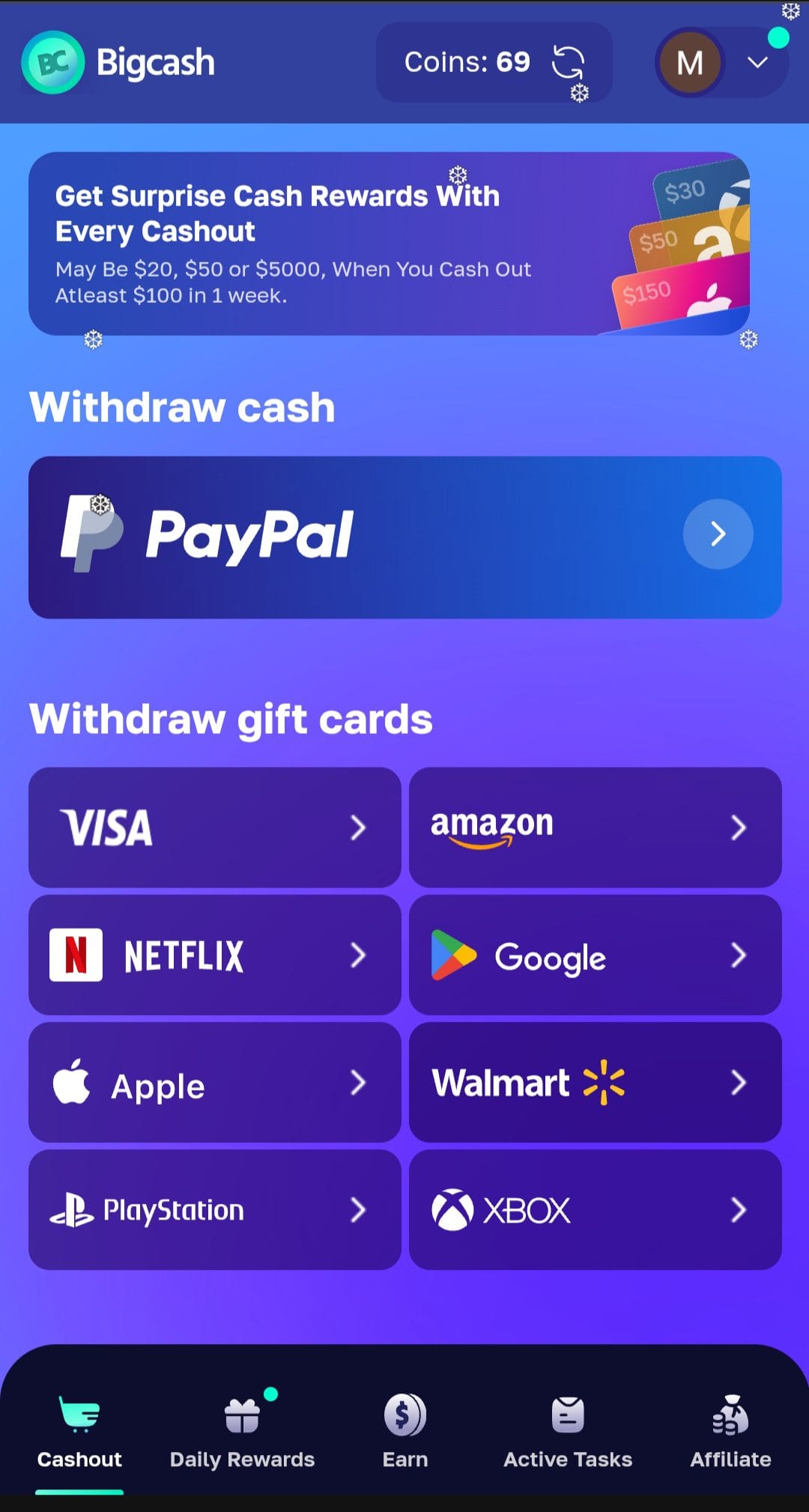 Bigcashweb Cashout Methods