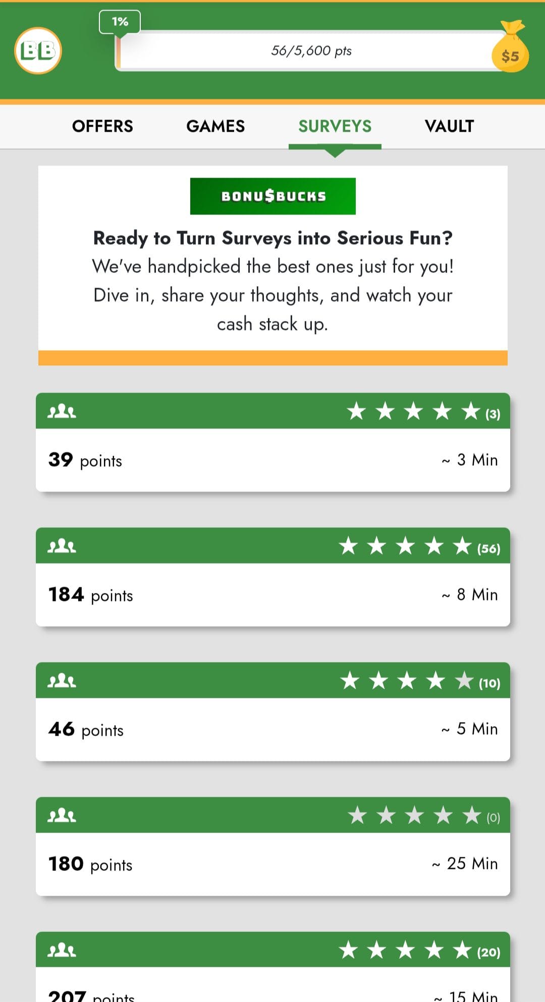 Bonus Bucks Take Surveys