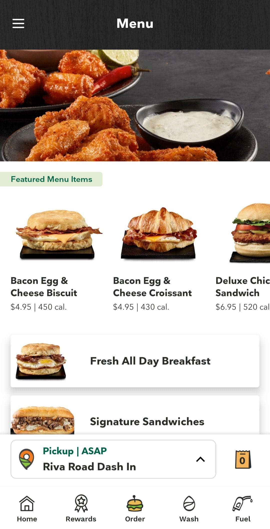 Dash In Rewards Order Food