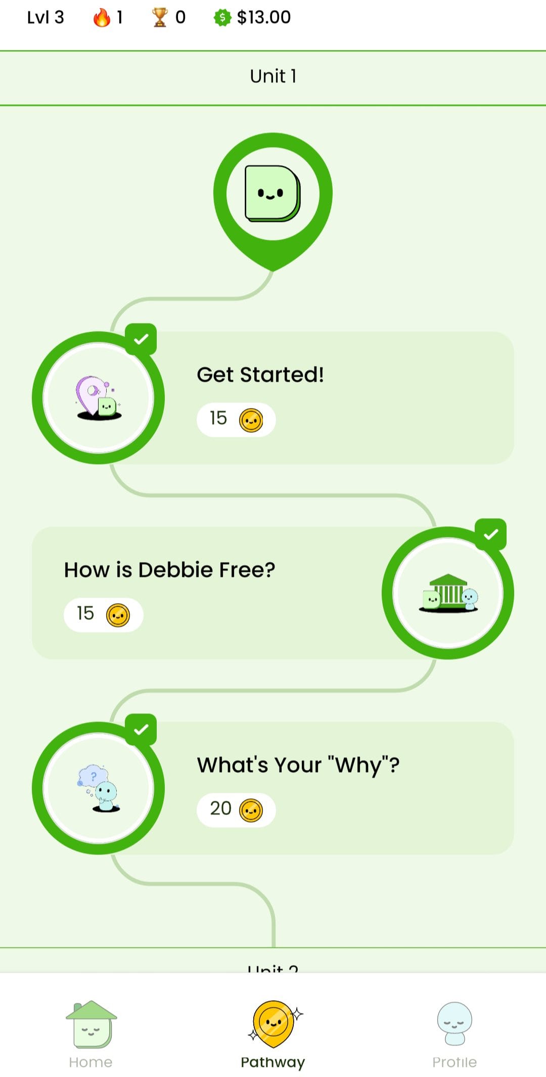 Debbie Rewards Pathway