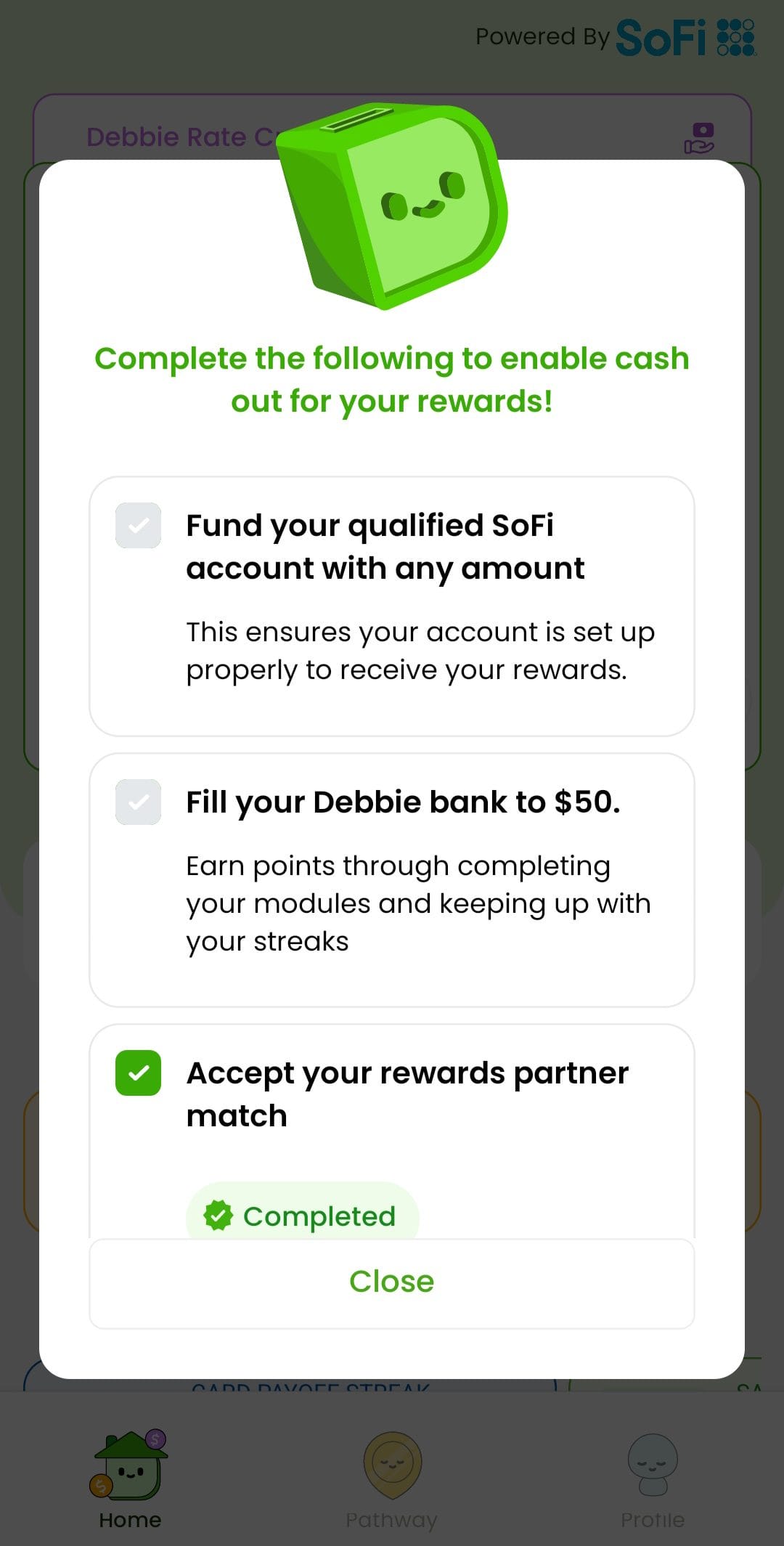 Debbie Rewards Link Your Approved Account
