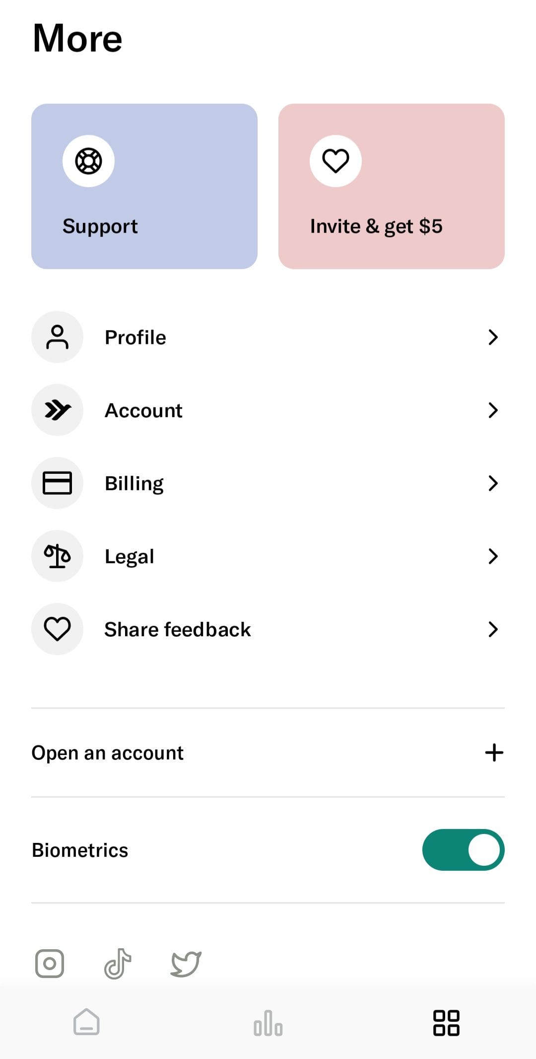 Empower Profile Menu