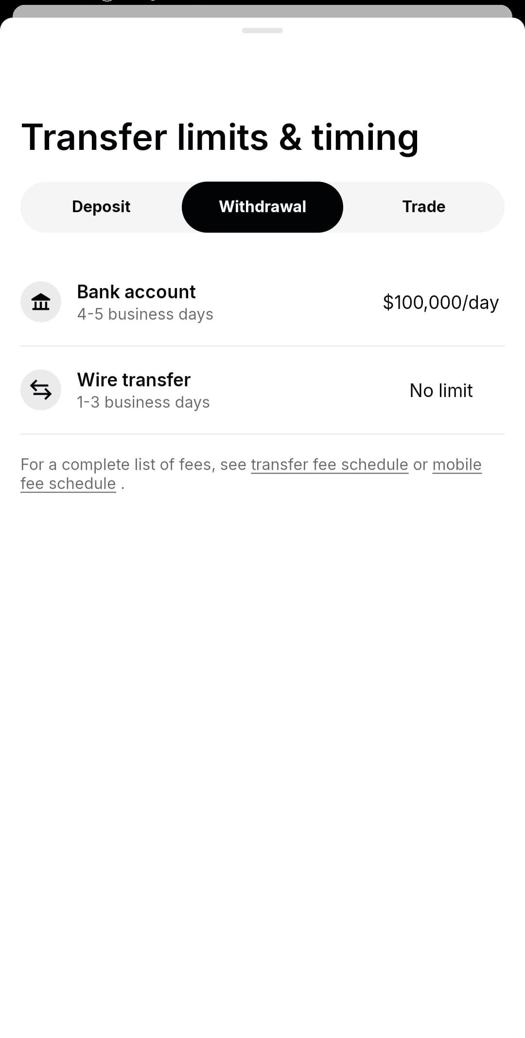 Gemini Withdraw Limits