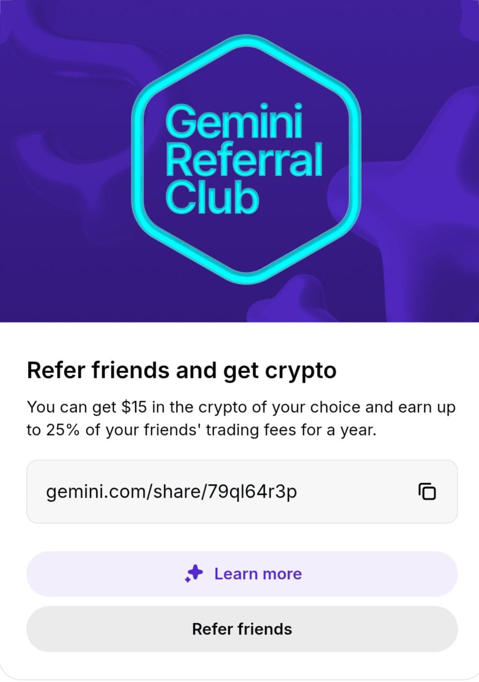Gemini Referral Code - Buy Bitcoin & Crypto 2 Gemini Referral Club Logo
