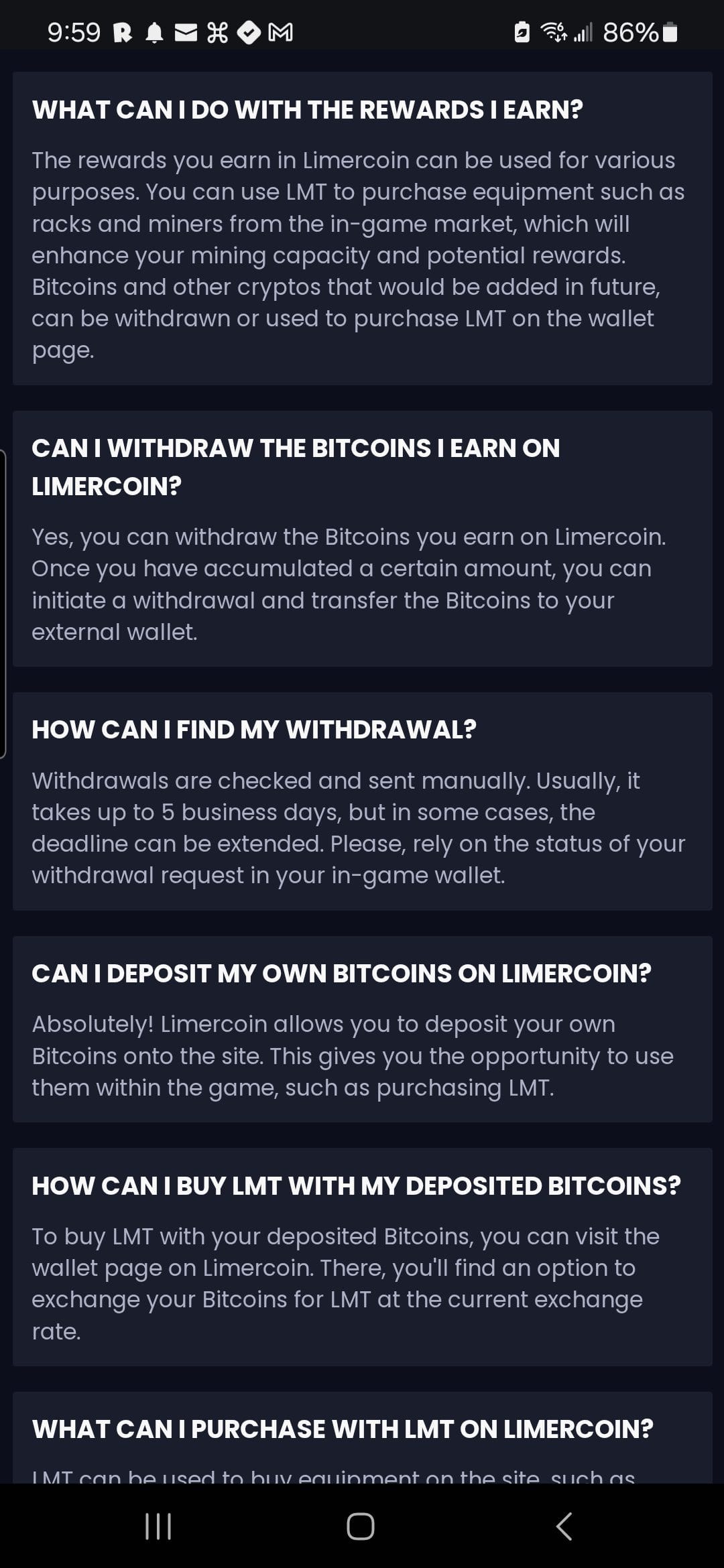 Limercoin FAQs