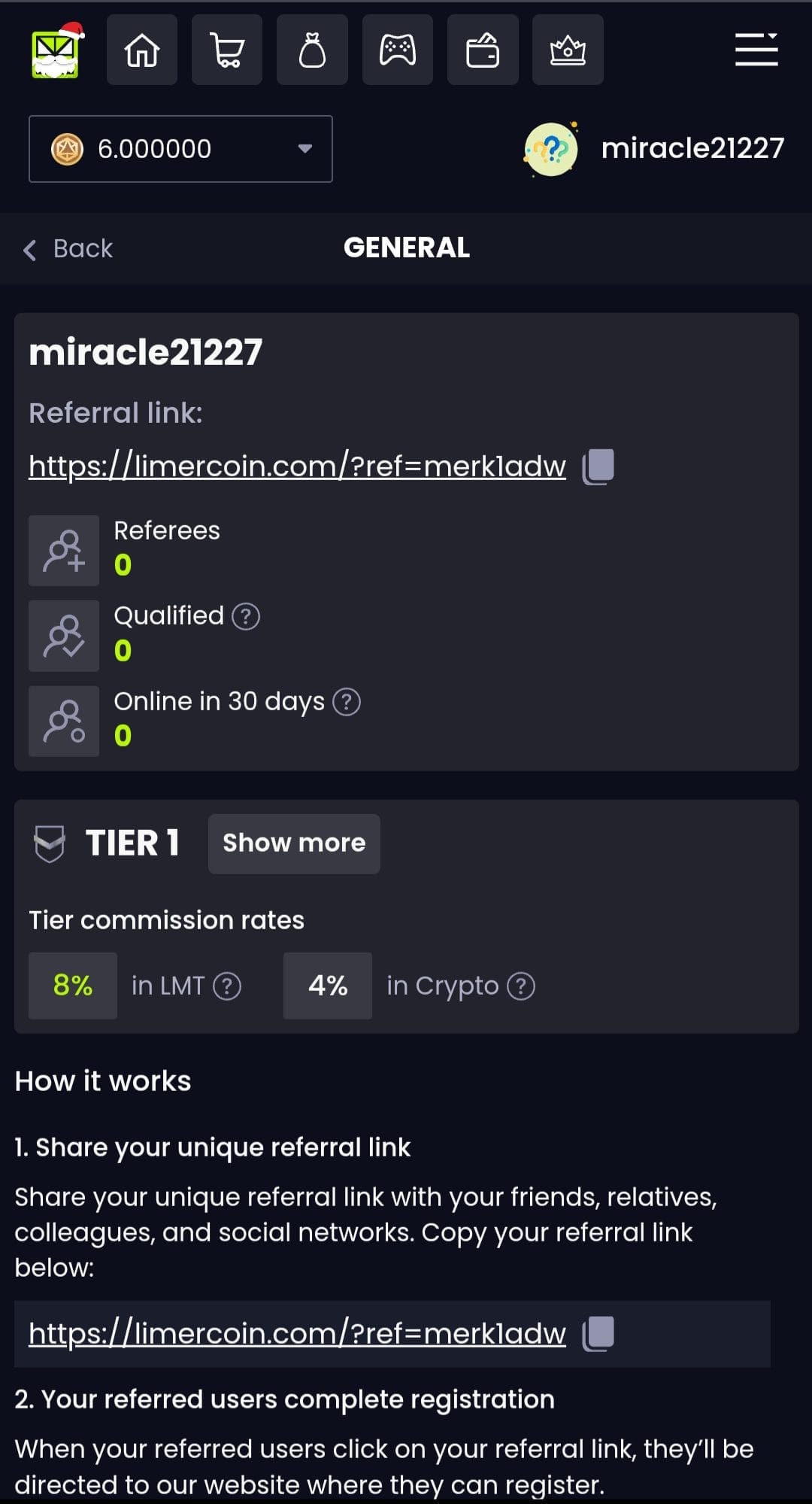 Limercoin Referral Code
