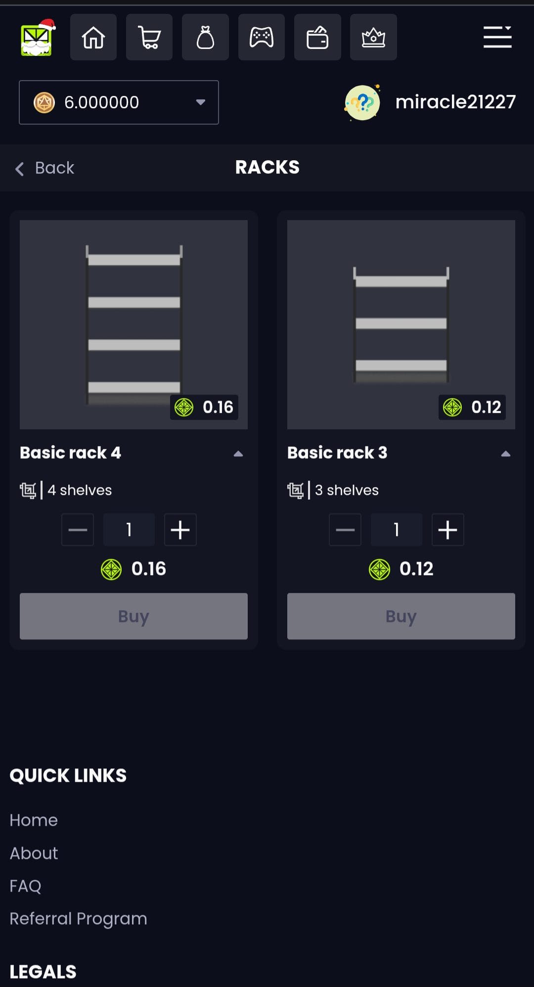 Limercoin Racks