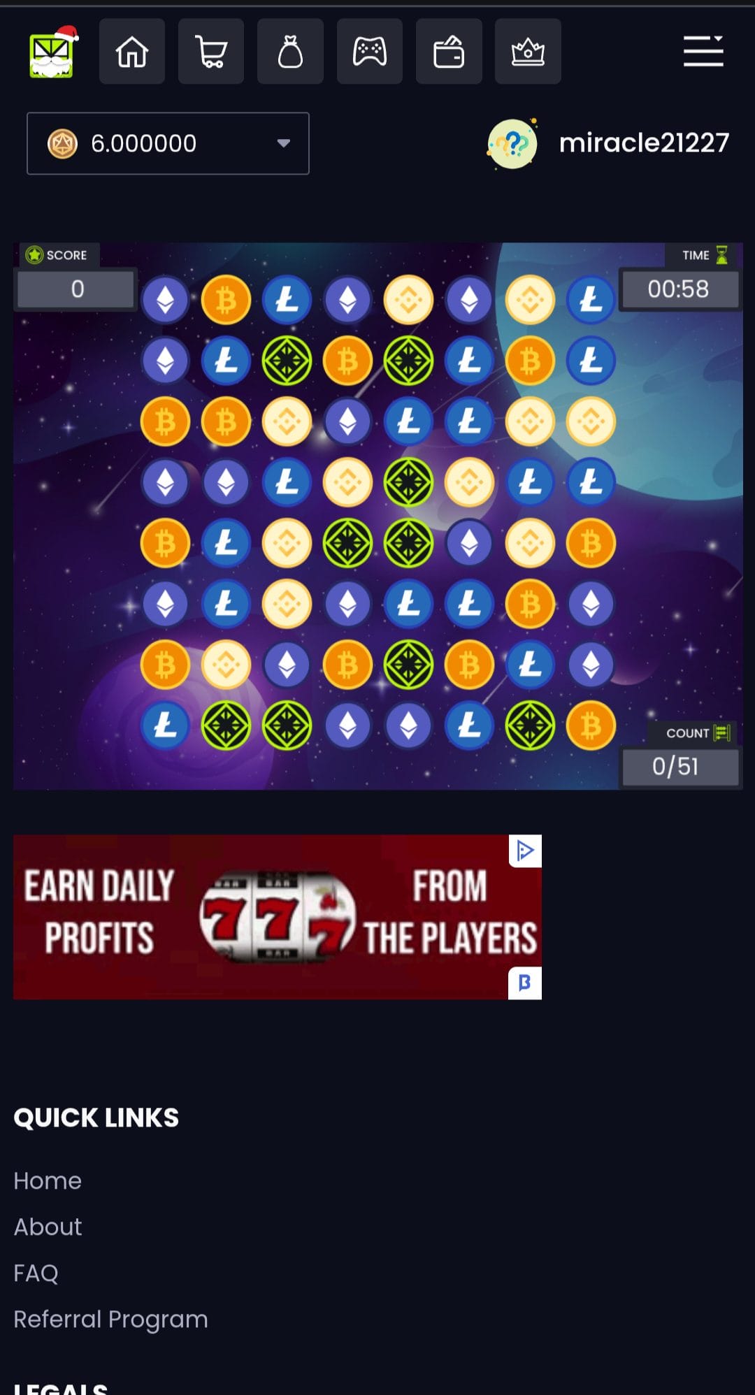 Limercoin Match-3 Coin Puzzle Game