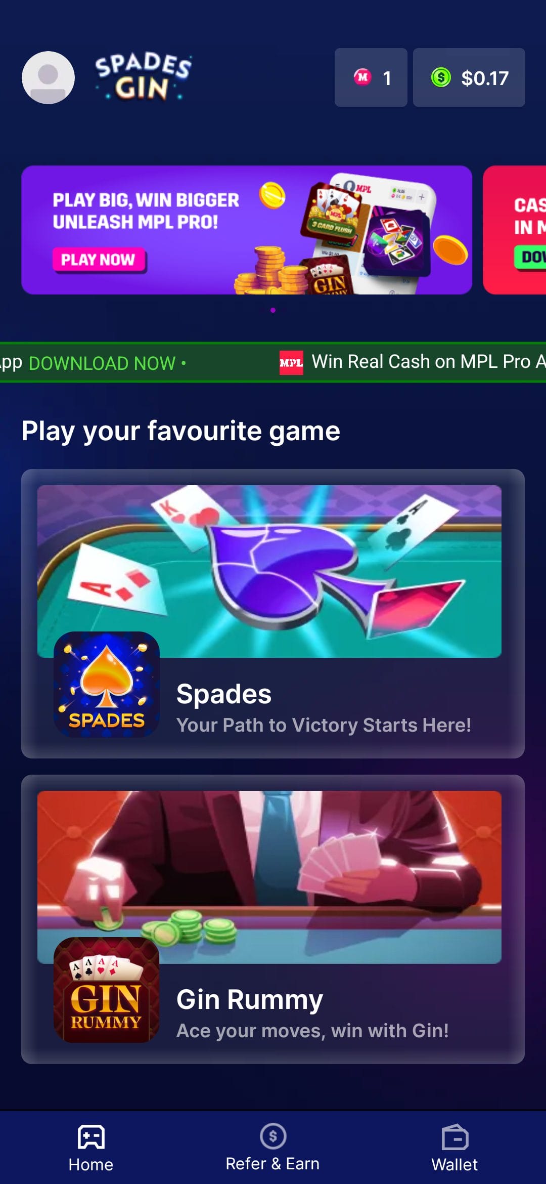 SpadesGin Duo Favorite Games