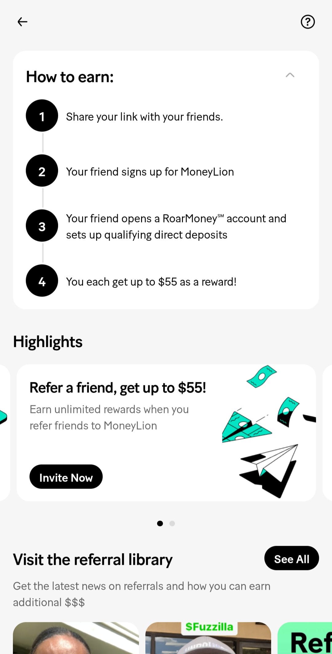 MoneyLion Referral Code