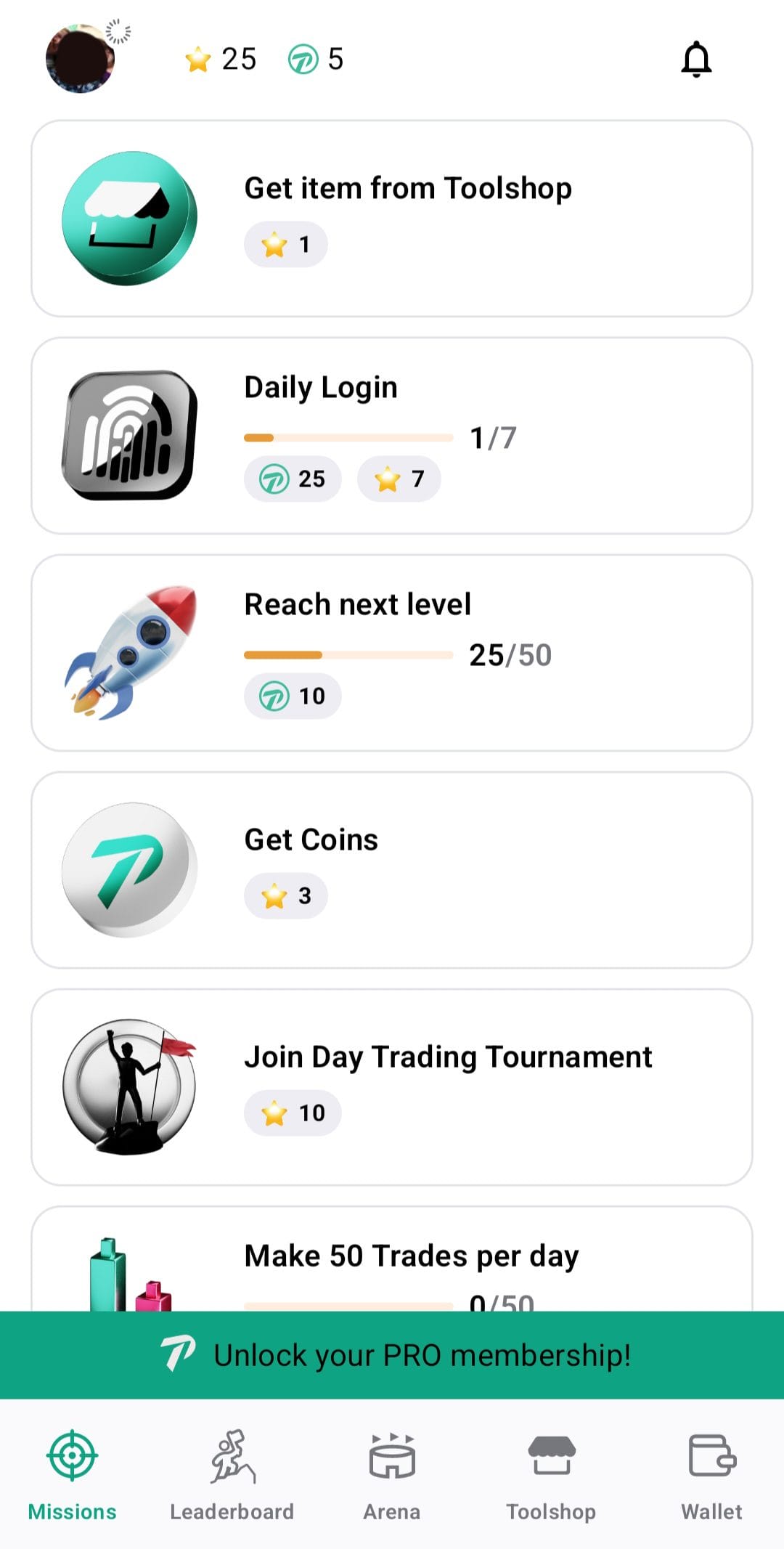 Profit.com Complete Missions