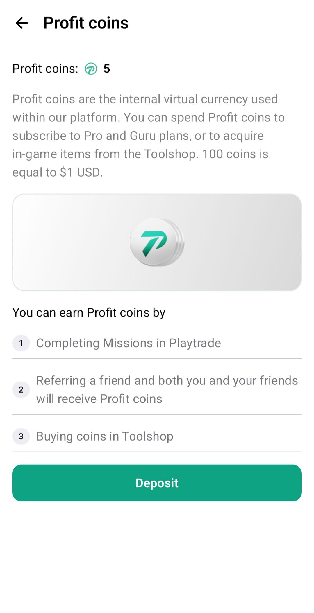Profit.com Profit Coins