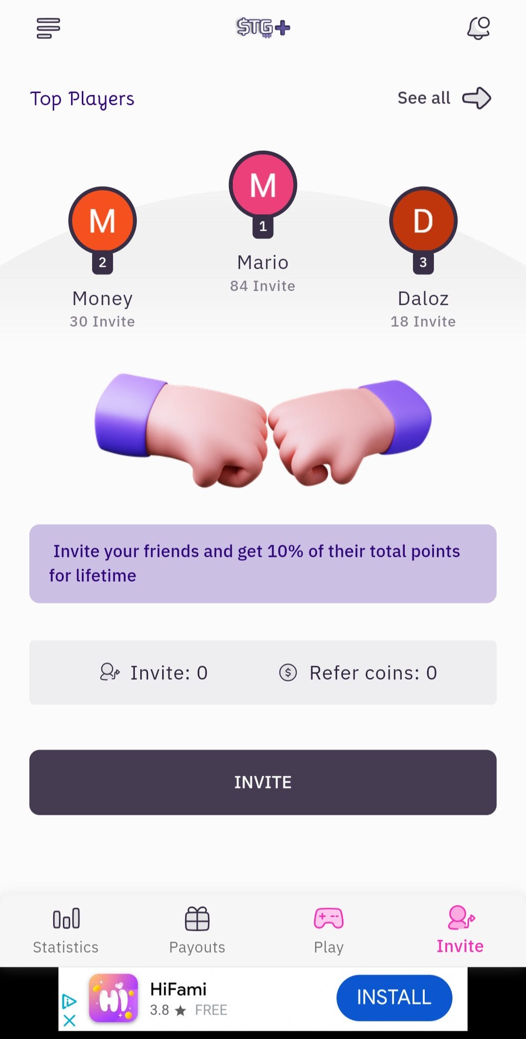 STG Plus Referral Code