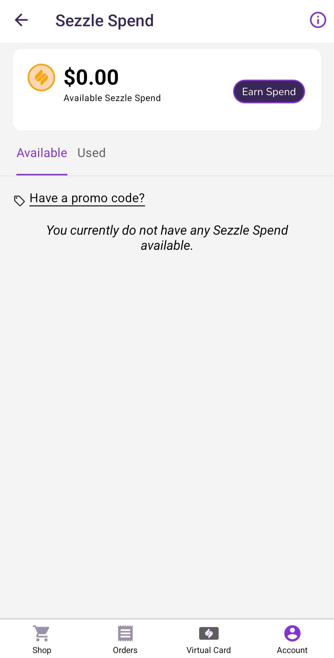 Sezzle Spend Account