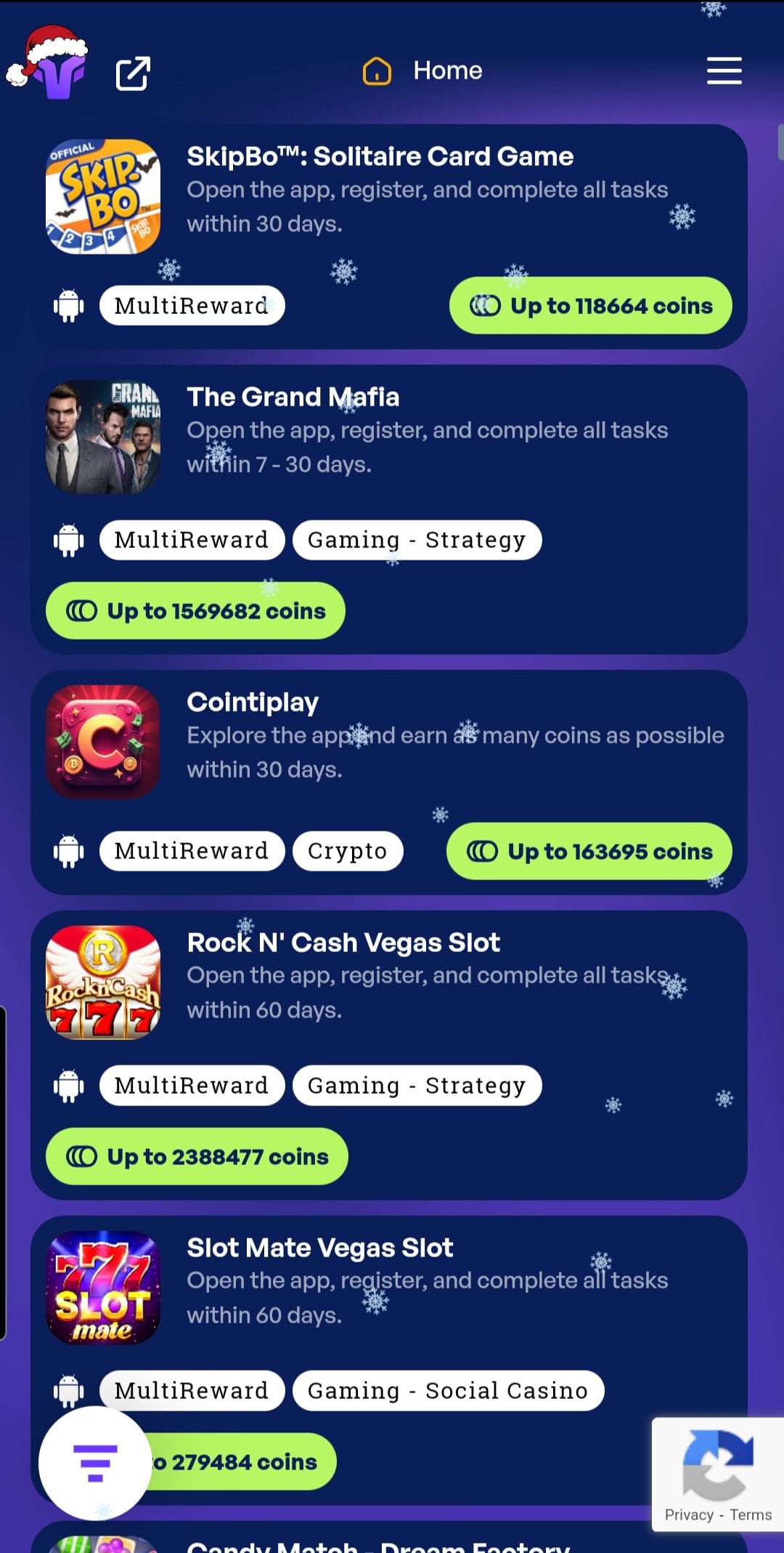 Tap & Earn Offerwalls
