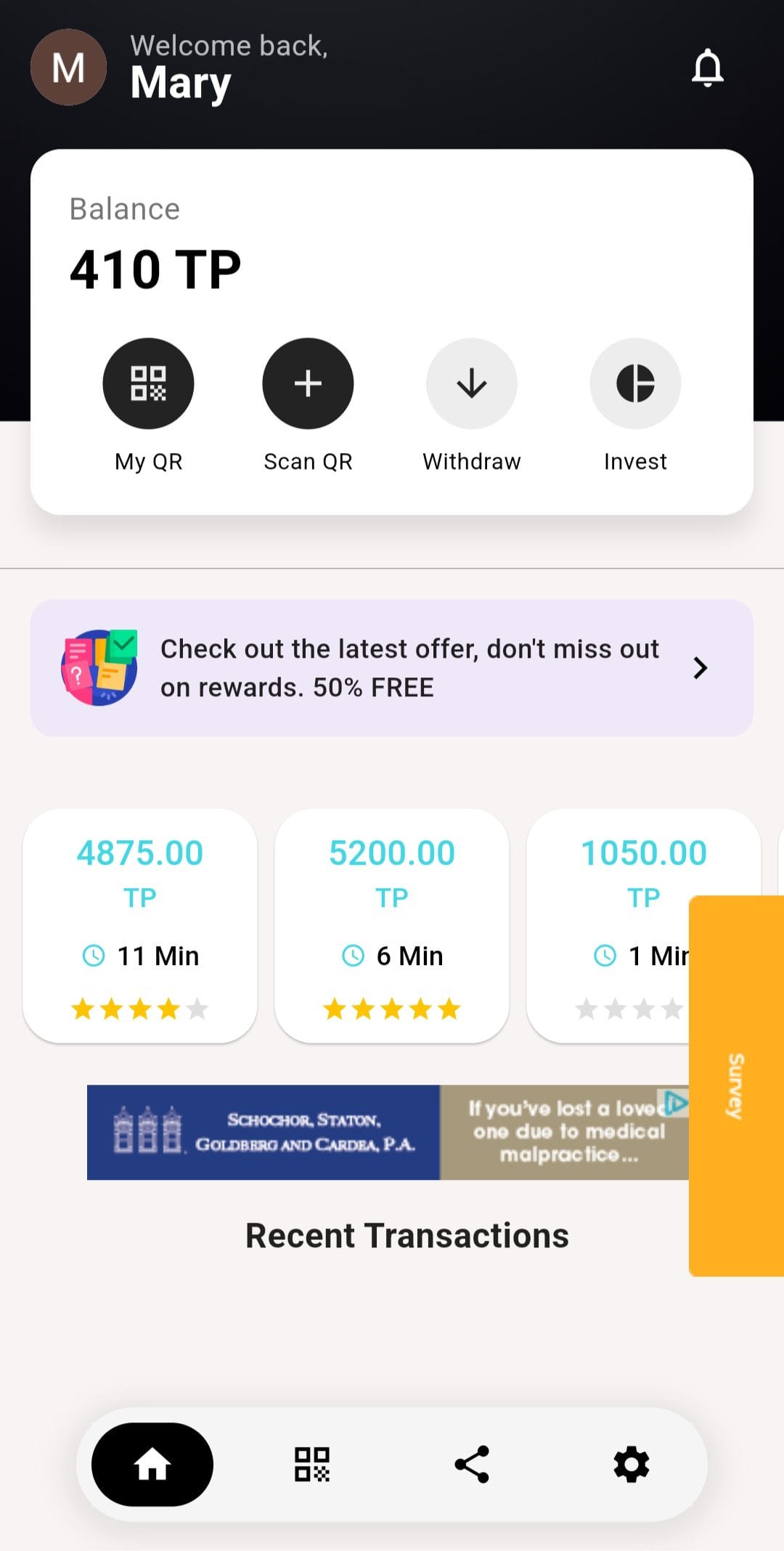 TaskPay Scan QR Codes