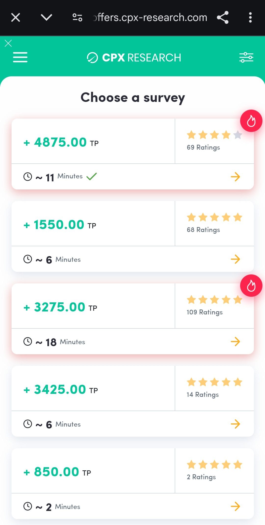 TaskPay CPX Research