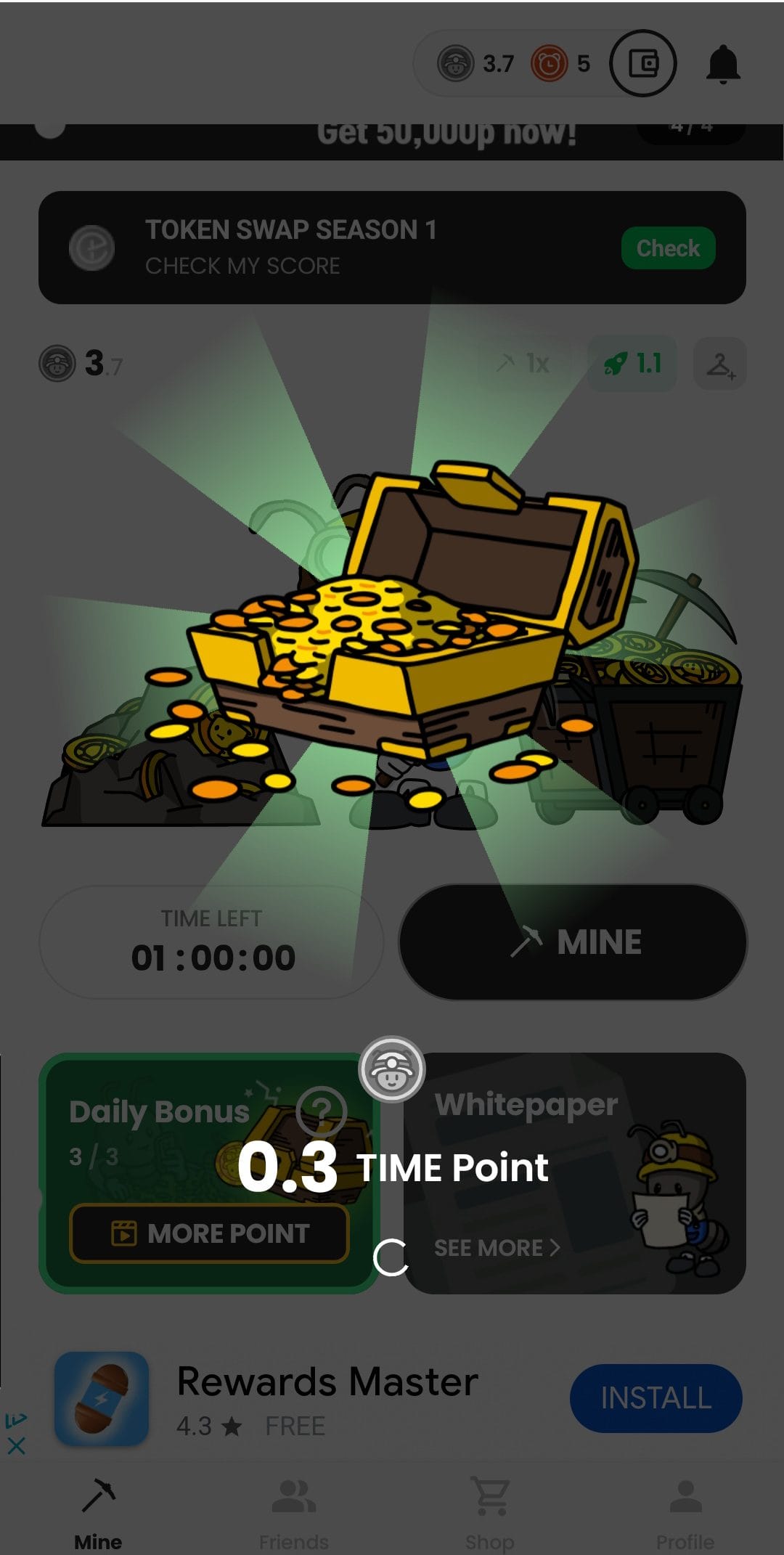 ANYTIME Earn Rewards