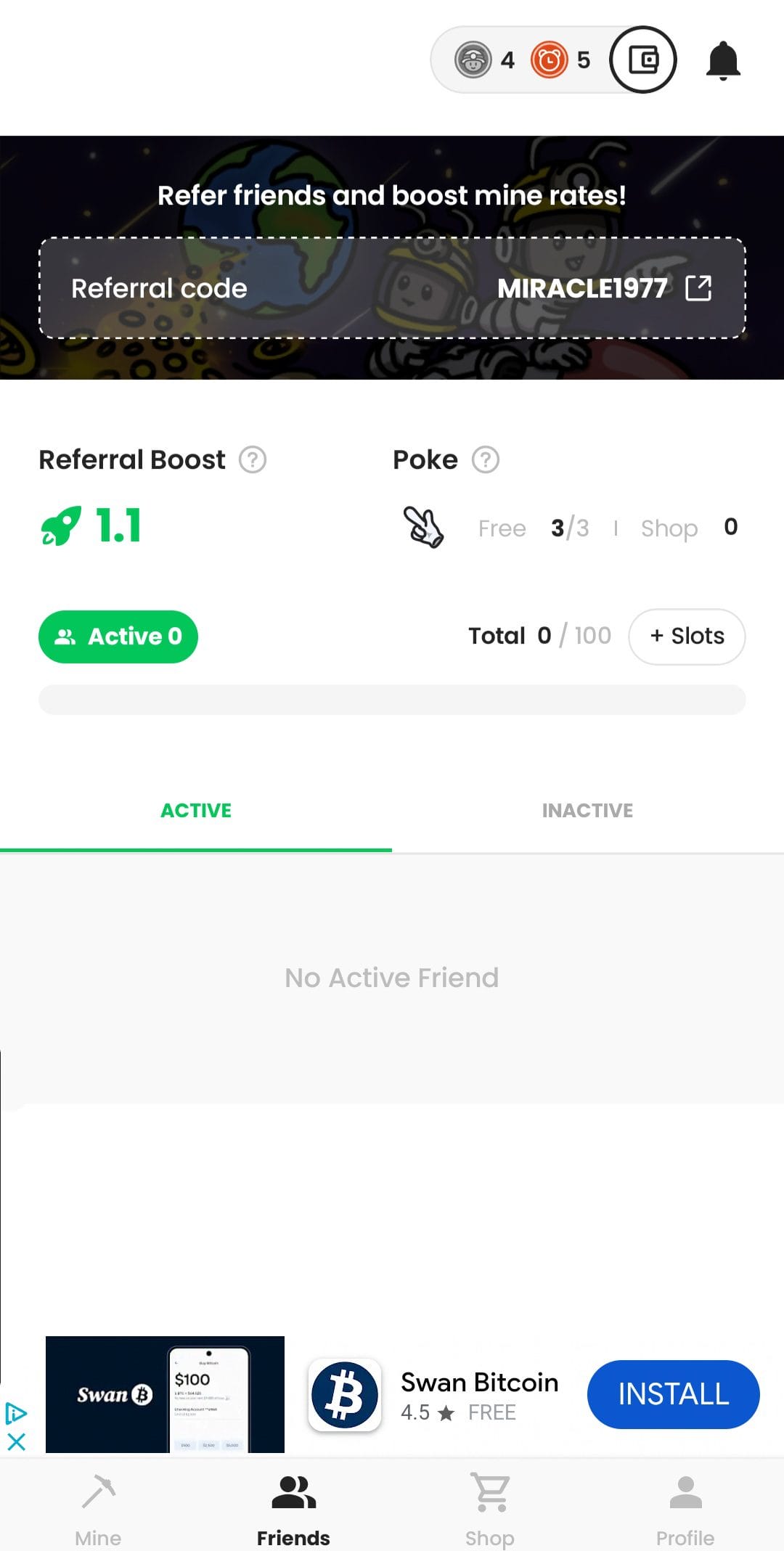 ANYTIME Referral Code