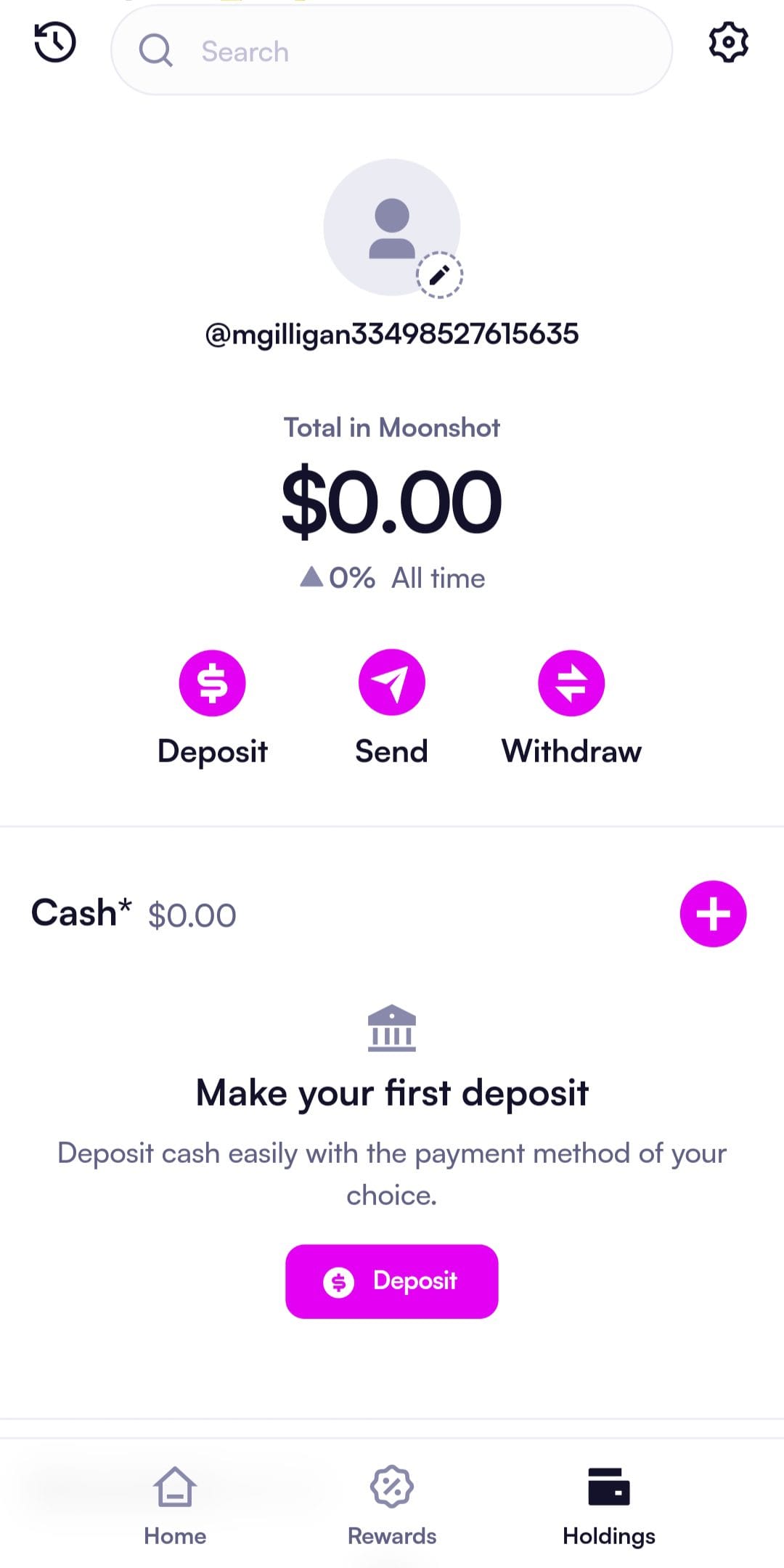 Moonshot Deposit Easily