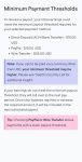 Mavely Minimum Payout