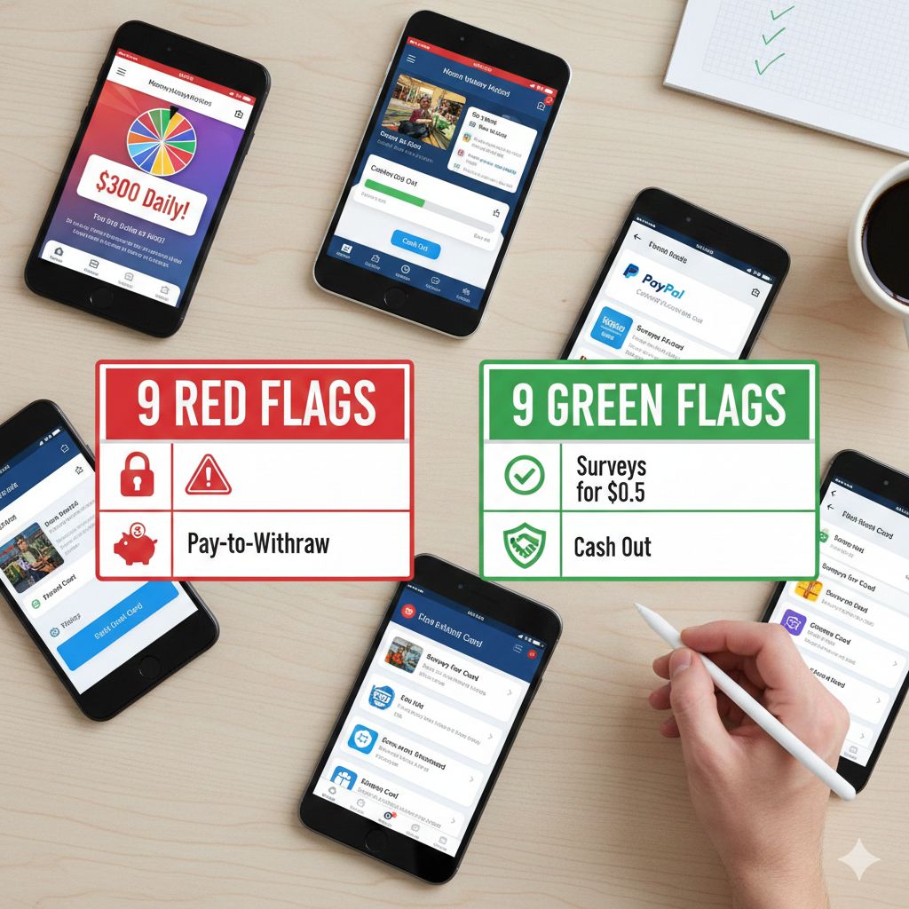 Are money making apps legit? Best 2026 Red & Green Flags Guide.
