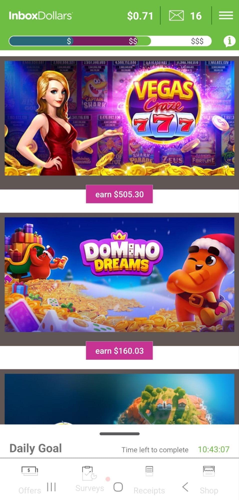 InboxDollars Dashboard