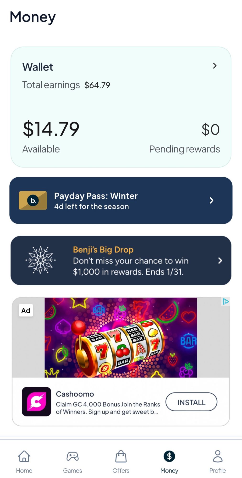 Benjamin Wallet Balance