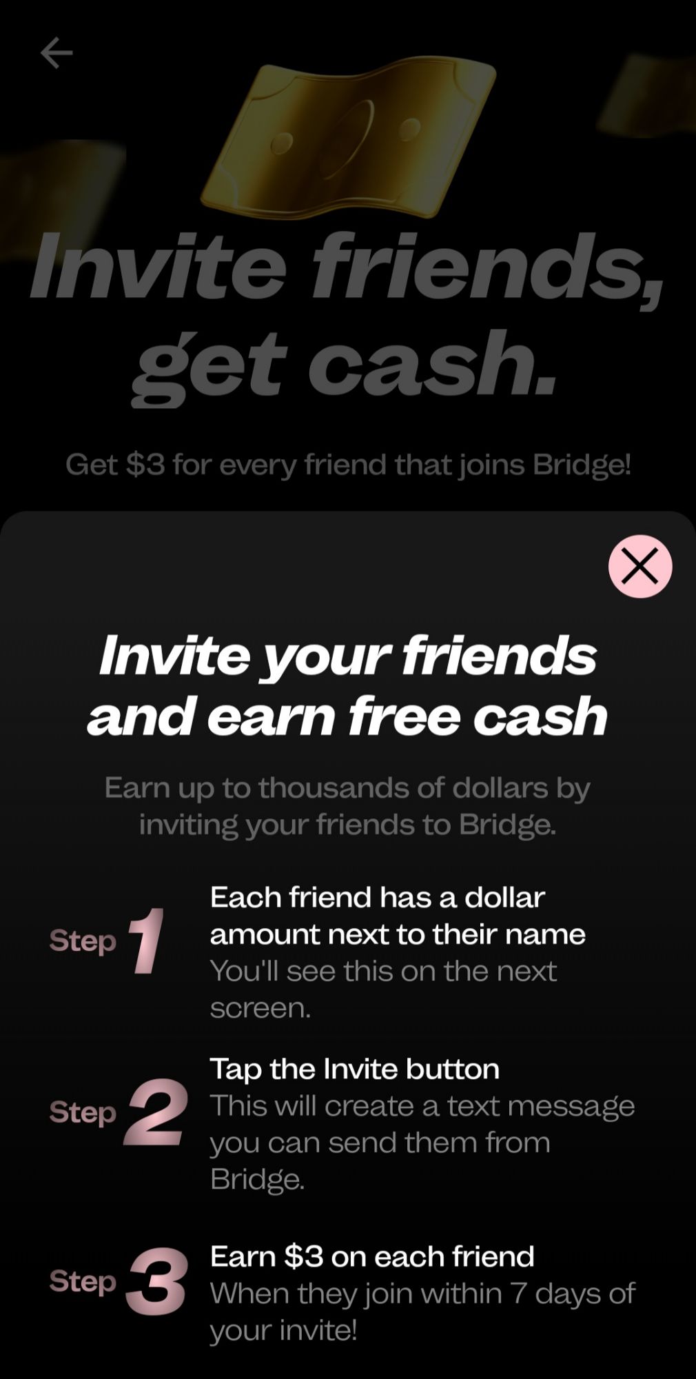 Bridge Cash Out Options