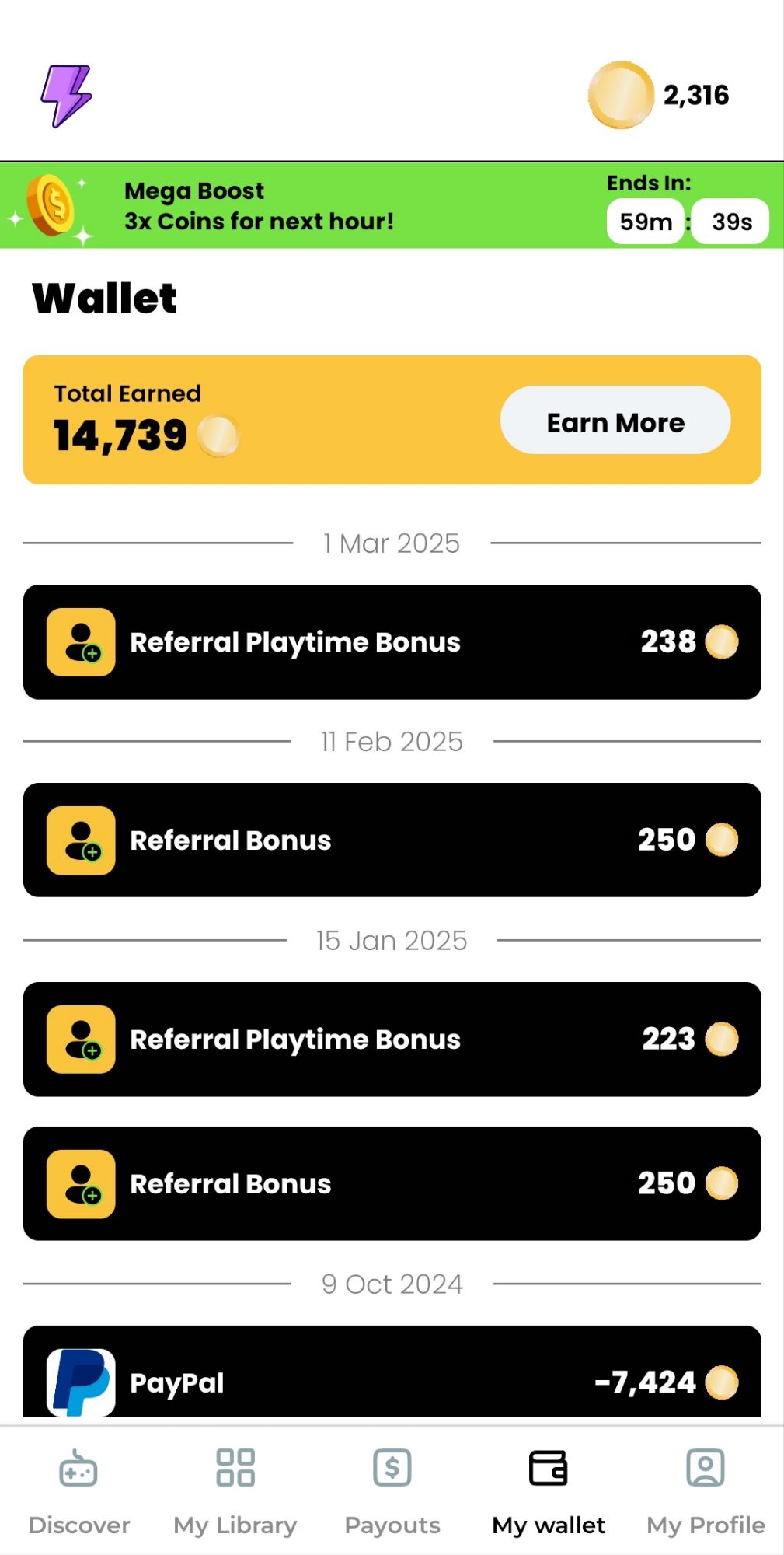 Cash Cow Earning Coins