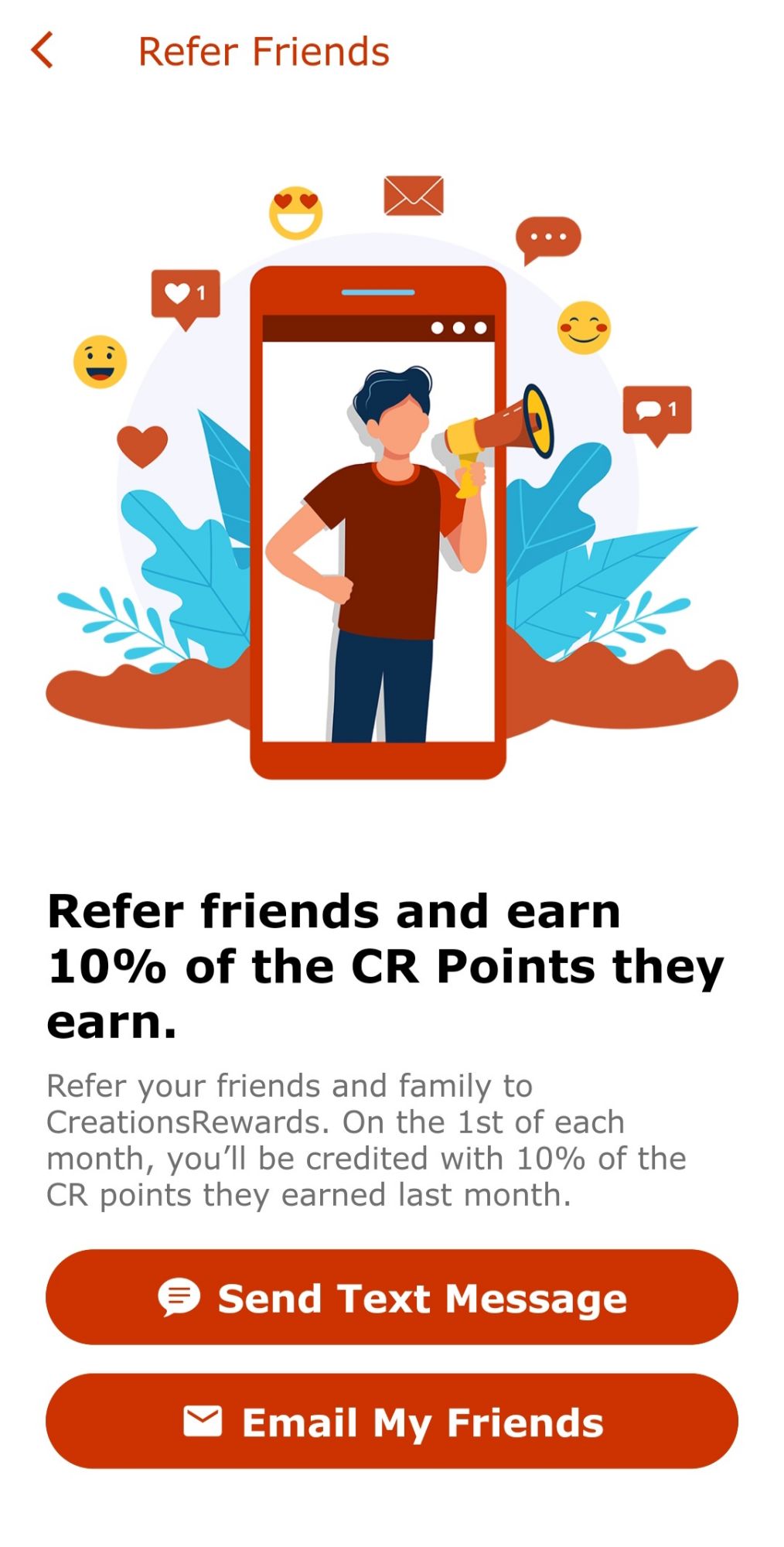 CreationsRewards Account Settings