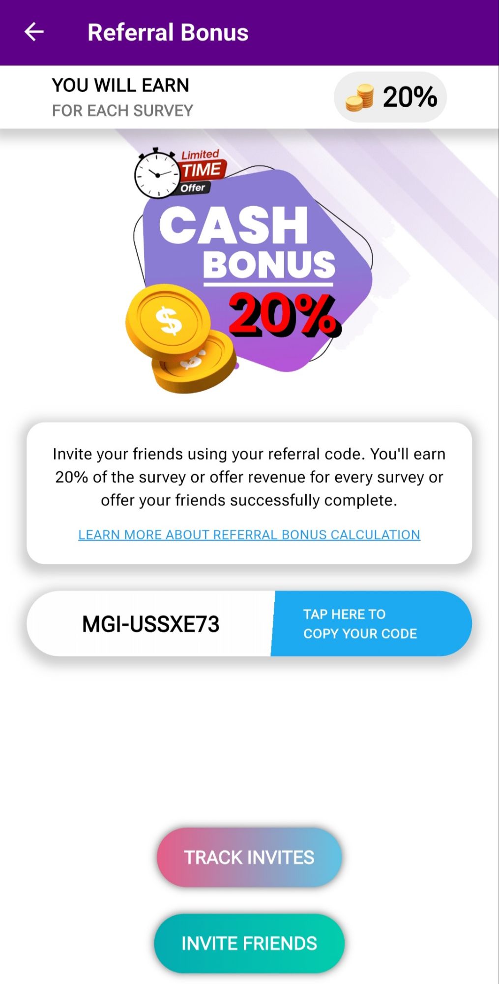 Referral Bonus Tracking