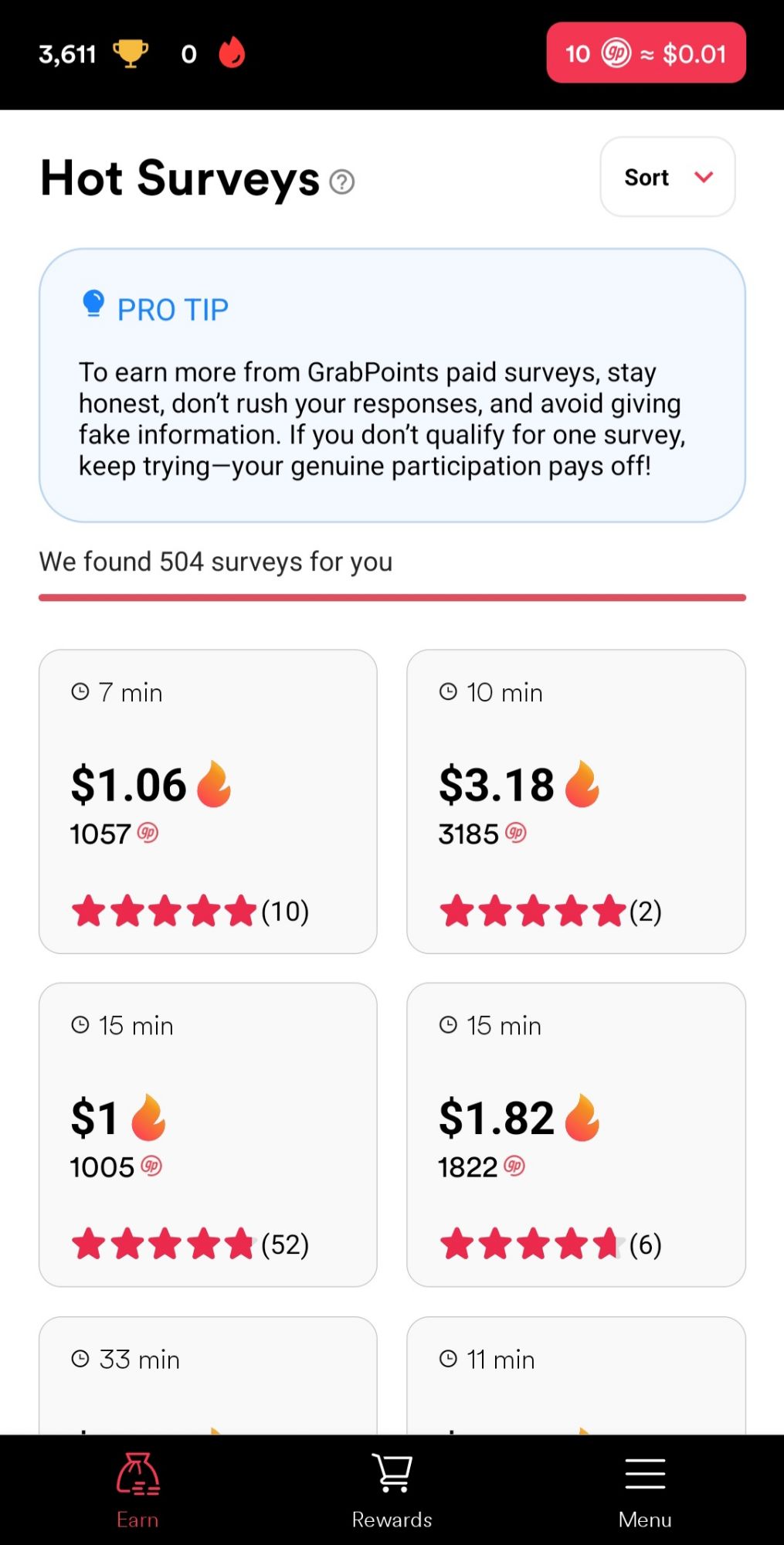 GrabPoints Survey Interface