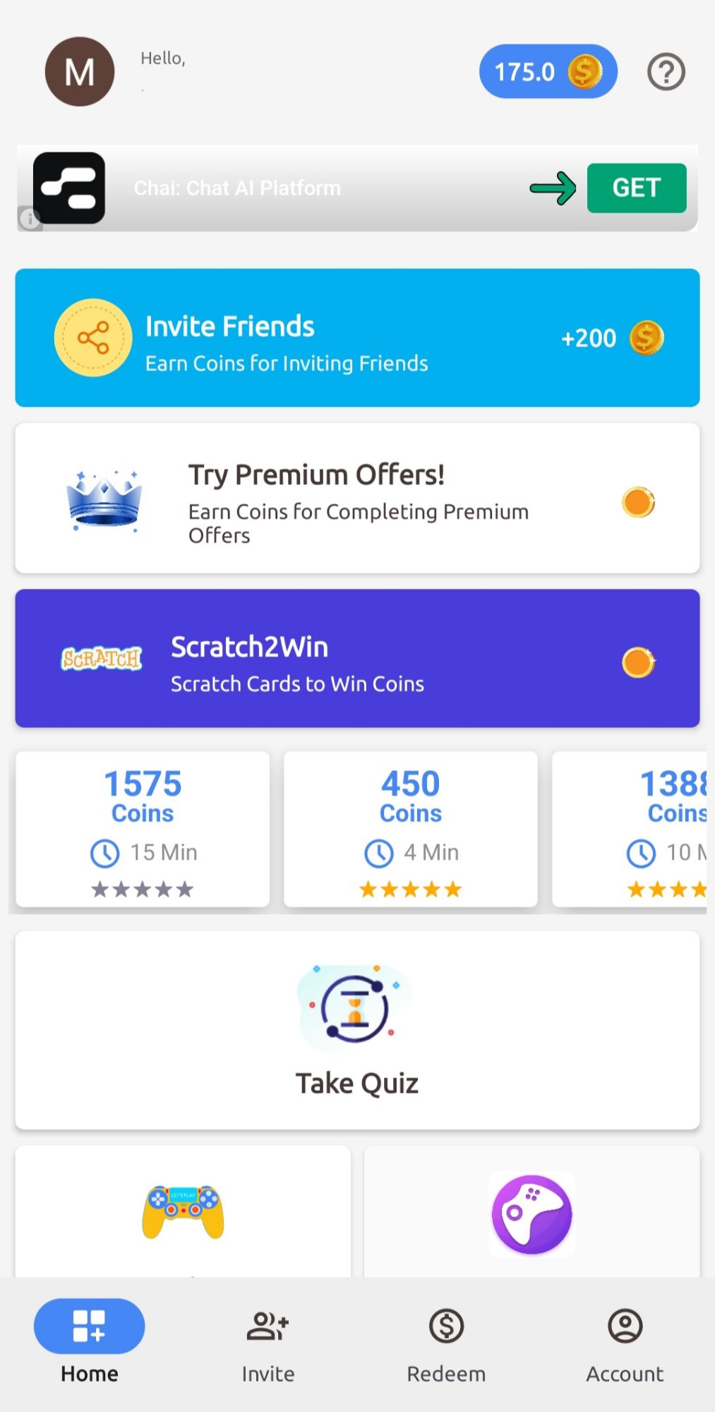 Granny Rewards Home Dashboard