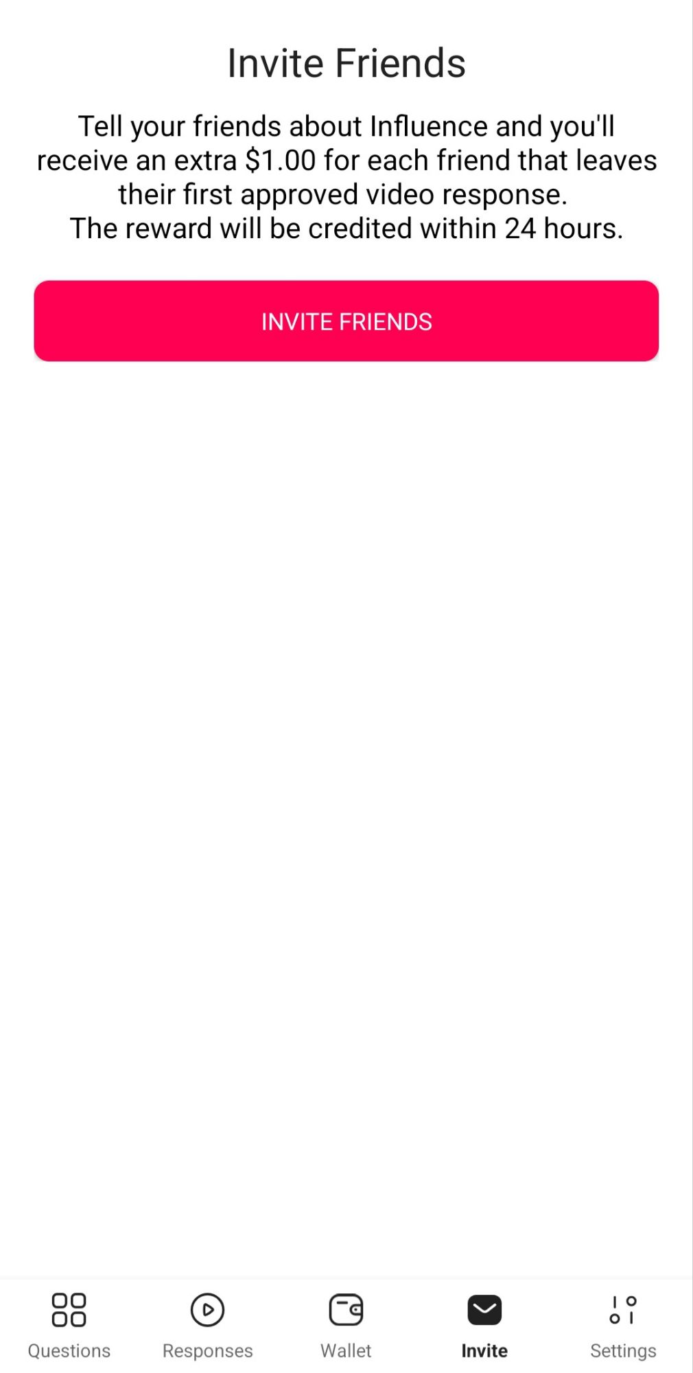 Influence Wallet and Payout