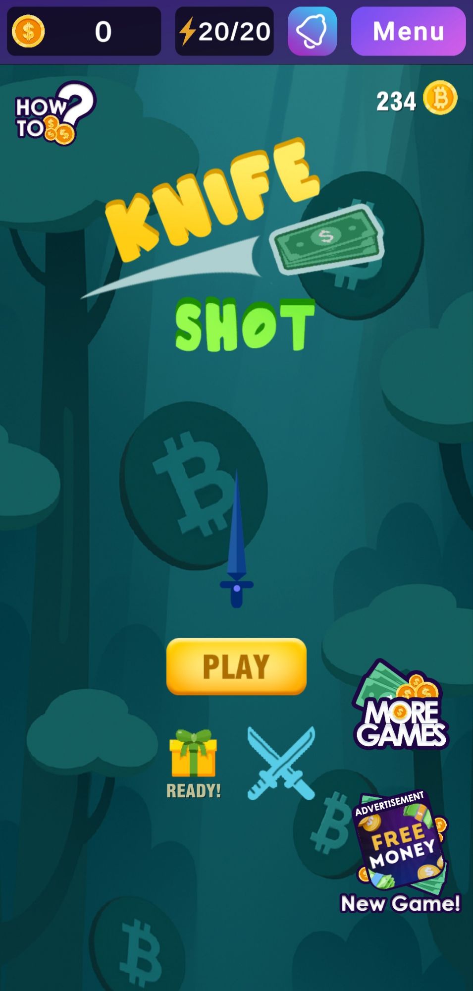 Knife Shot Gameplay Interface