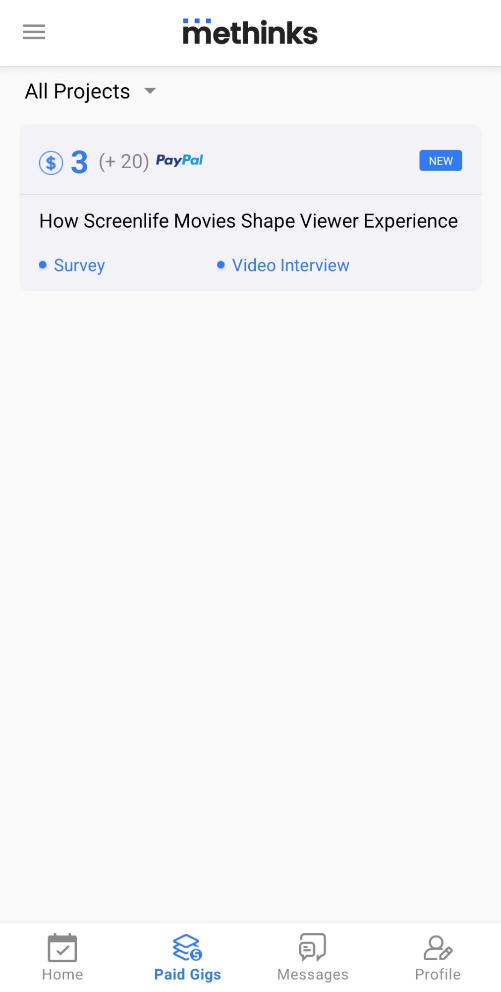 methinks Gig Application