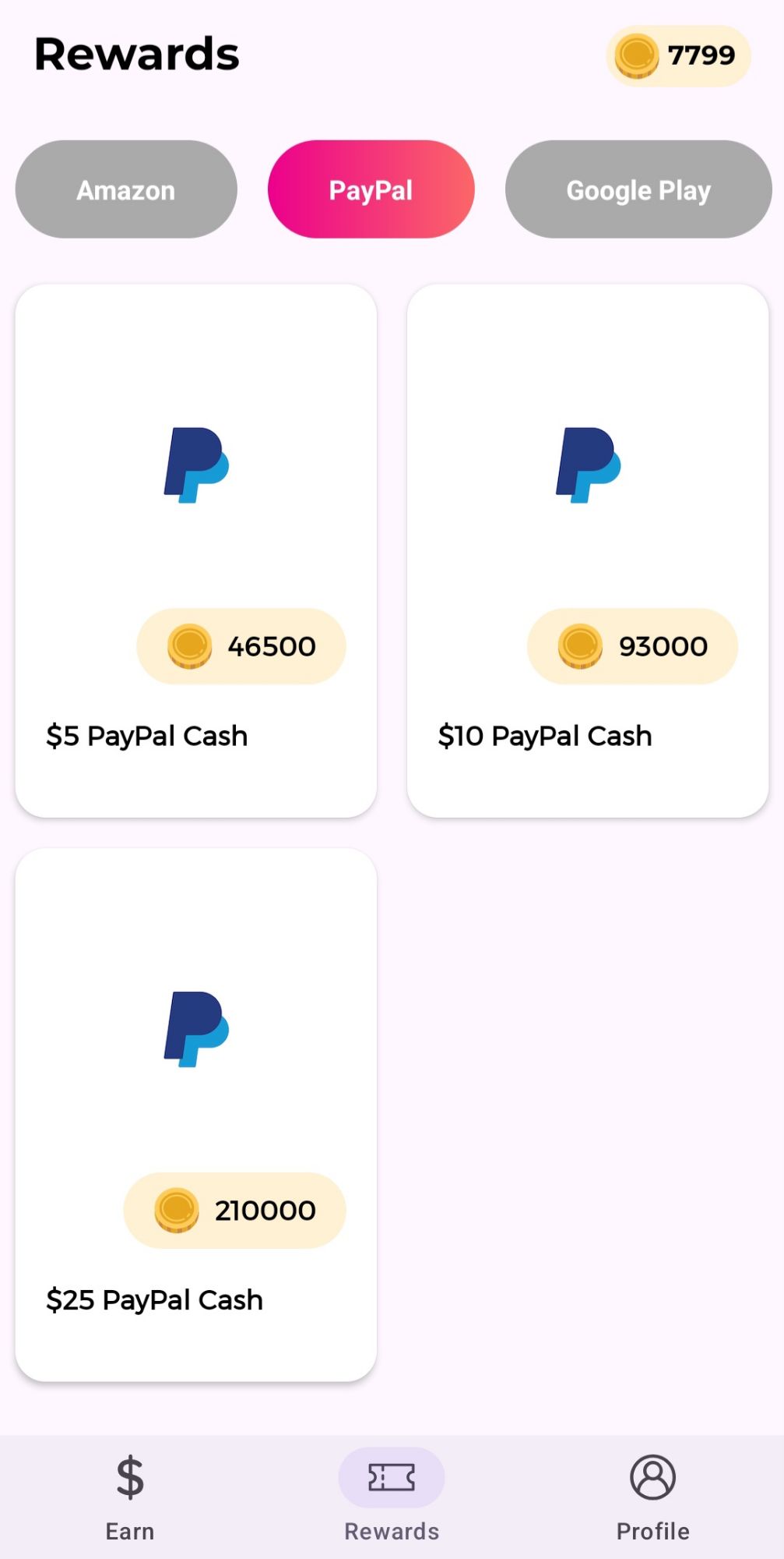 mRewards Payout Options