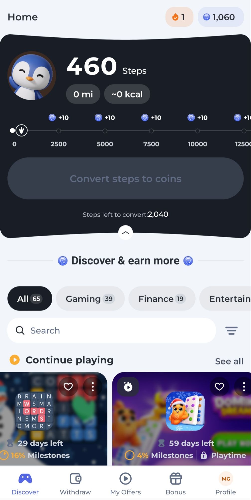 PenguPace Step Tracker