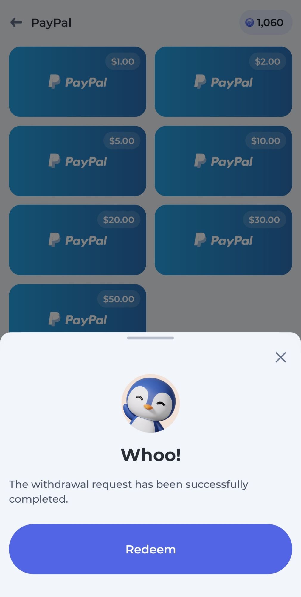 PenguPace Reward Options