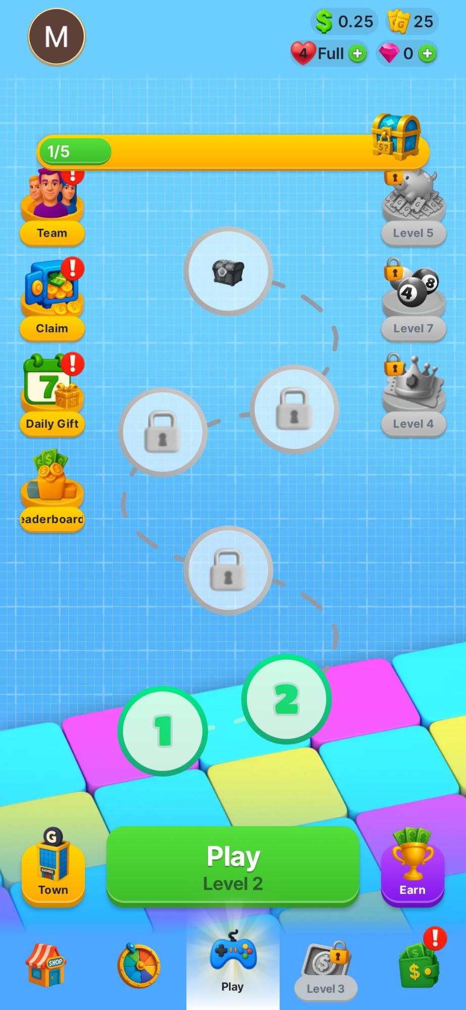 Pixel Stack Gameplay Interface