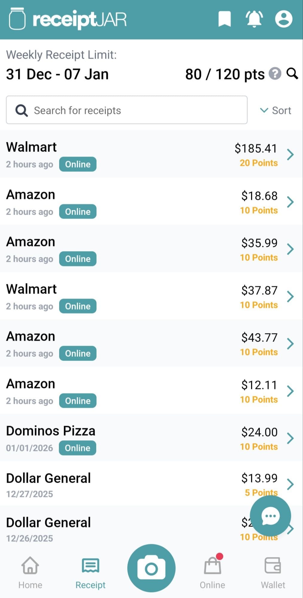 ReceiptJar Screenshot 2
