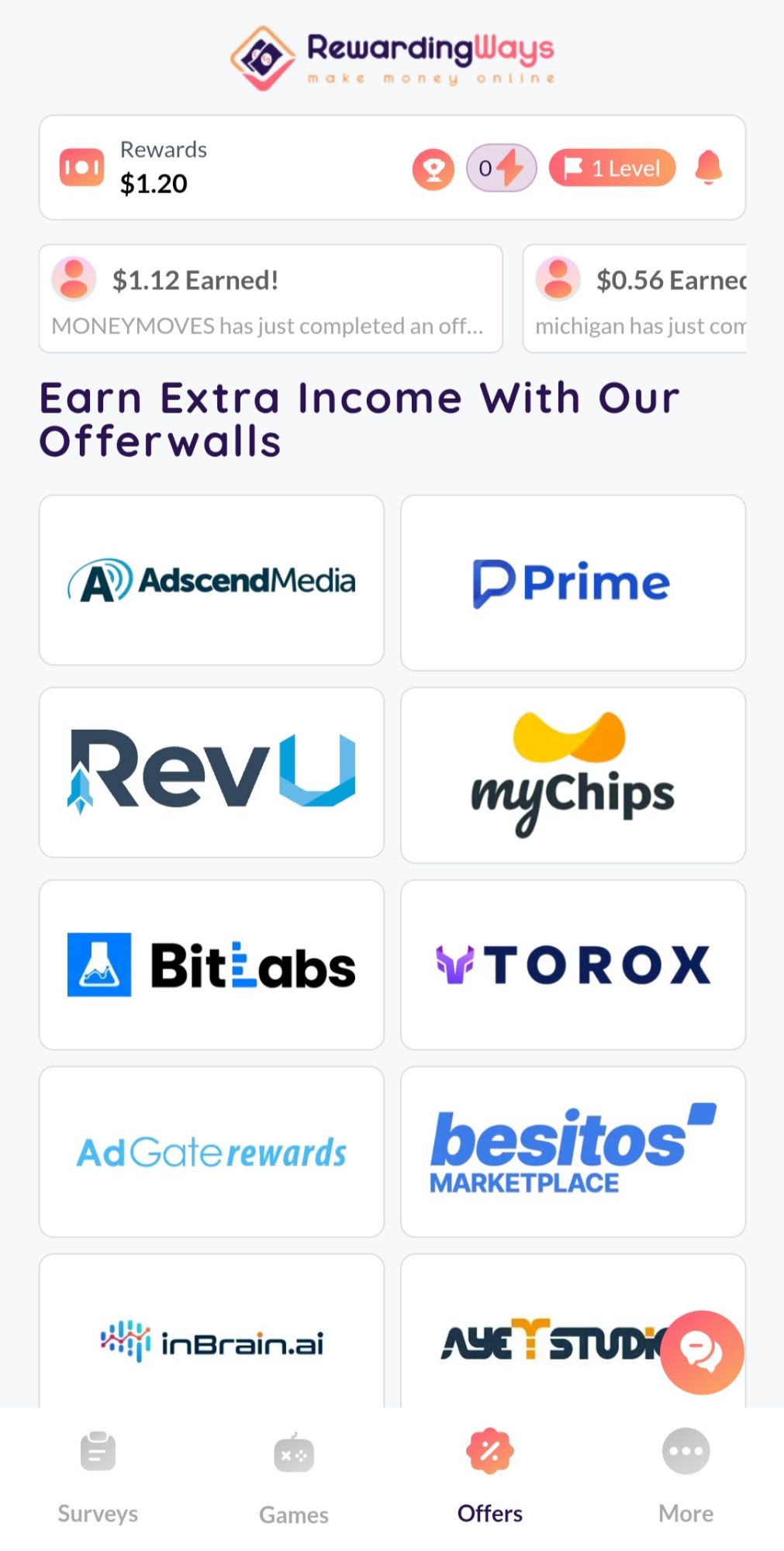 RewardingWays Payout Options