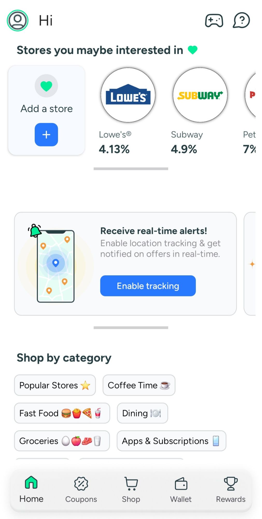 StoreCash Welcome Screen