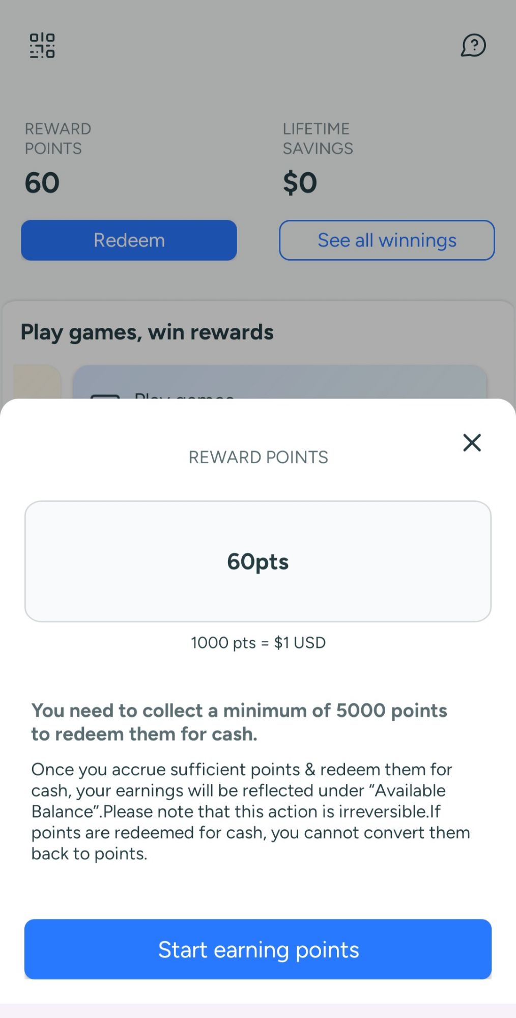 StoreCash Points Redemption