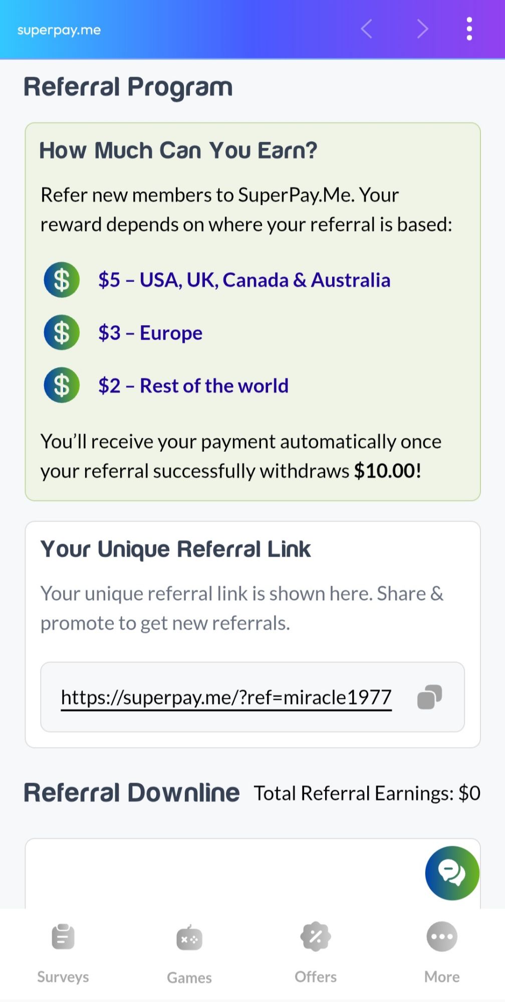 SuperPayMe Account Settings